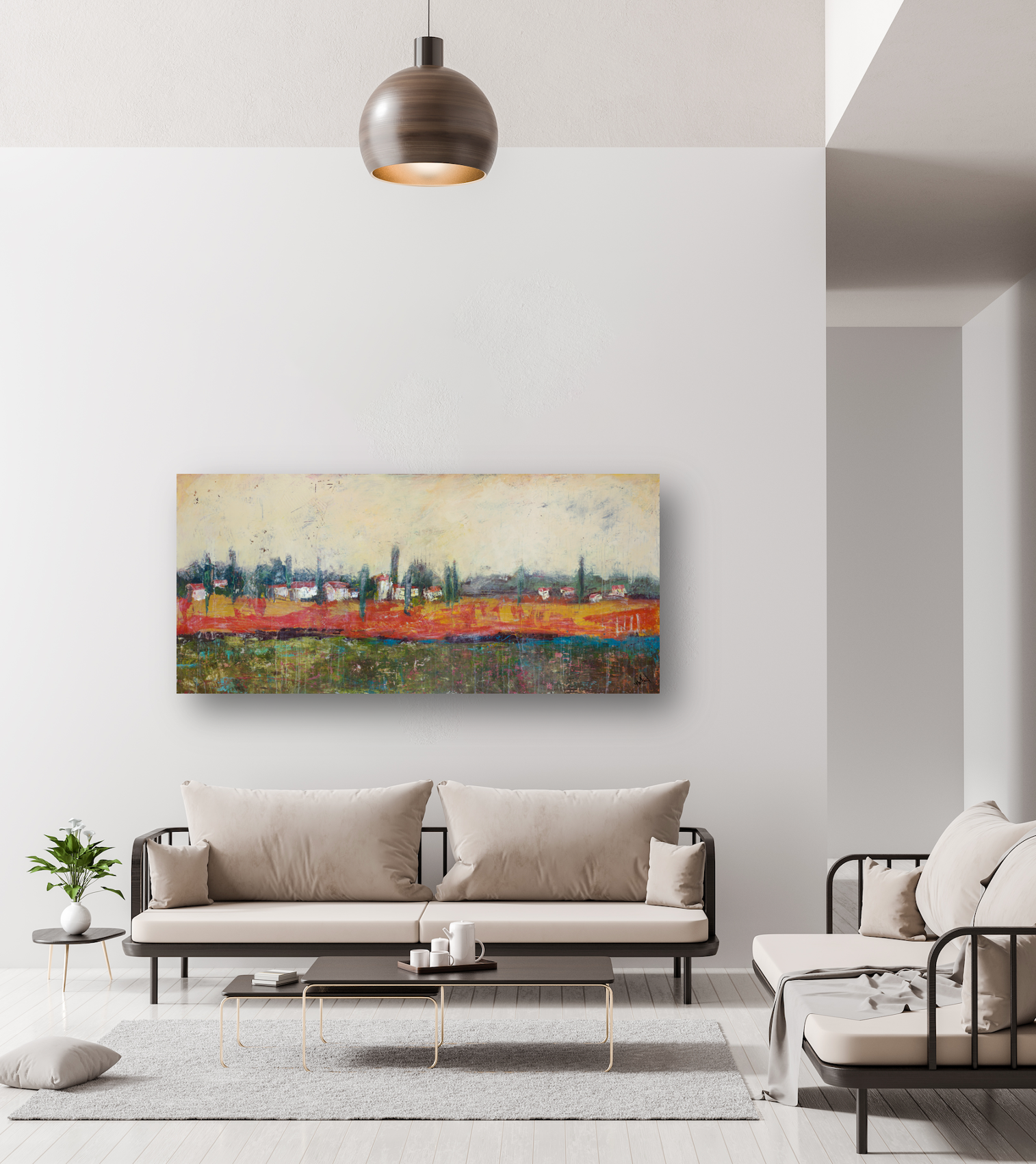 Tuscan Village Artist Enhanced Canvas Print by John Beard Collection - product image 4 for Resin Society