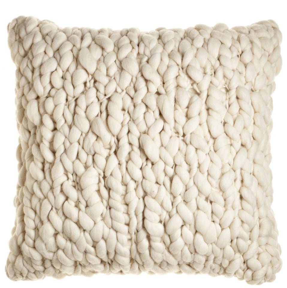 Clouds Chunky Knit Throw Pillow by Homelosophy