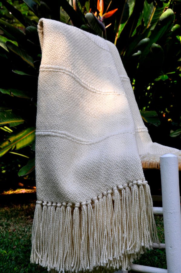 Designer Fringed Striped Throw by Homelosophy