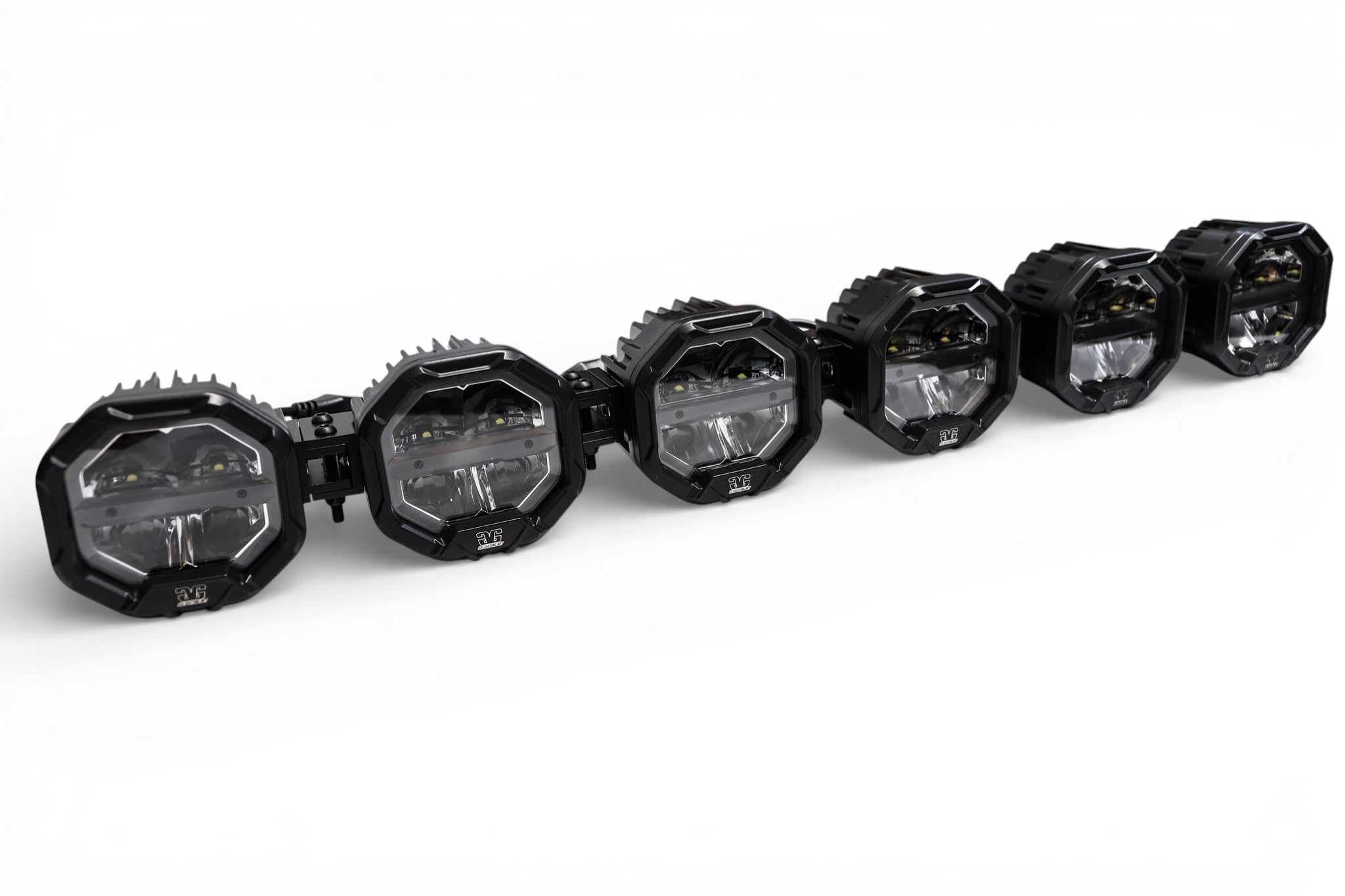 6 Light U-Con Interlocking Off Road LED Pod With Amber or White DRL by GGLighting - main product image for Resin Society