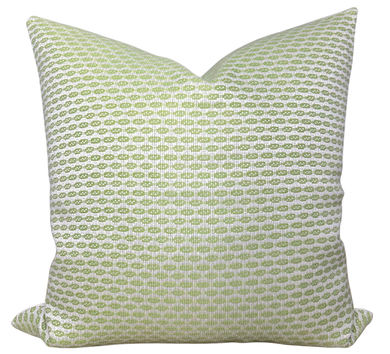 Hickox Woven Pillow Cover in Leaf pattern displayed on sofa