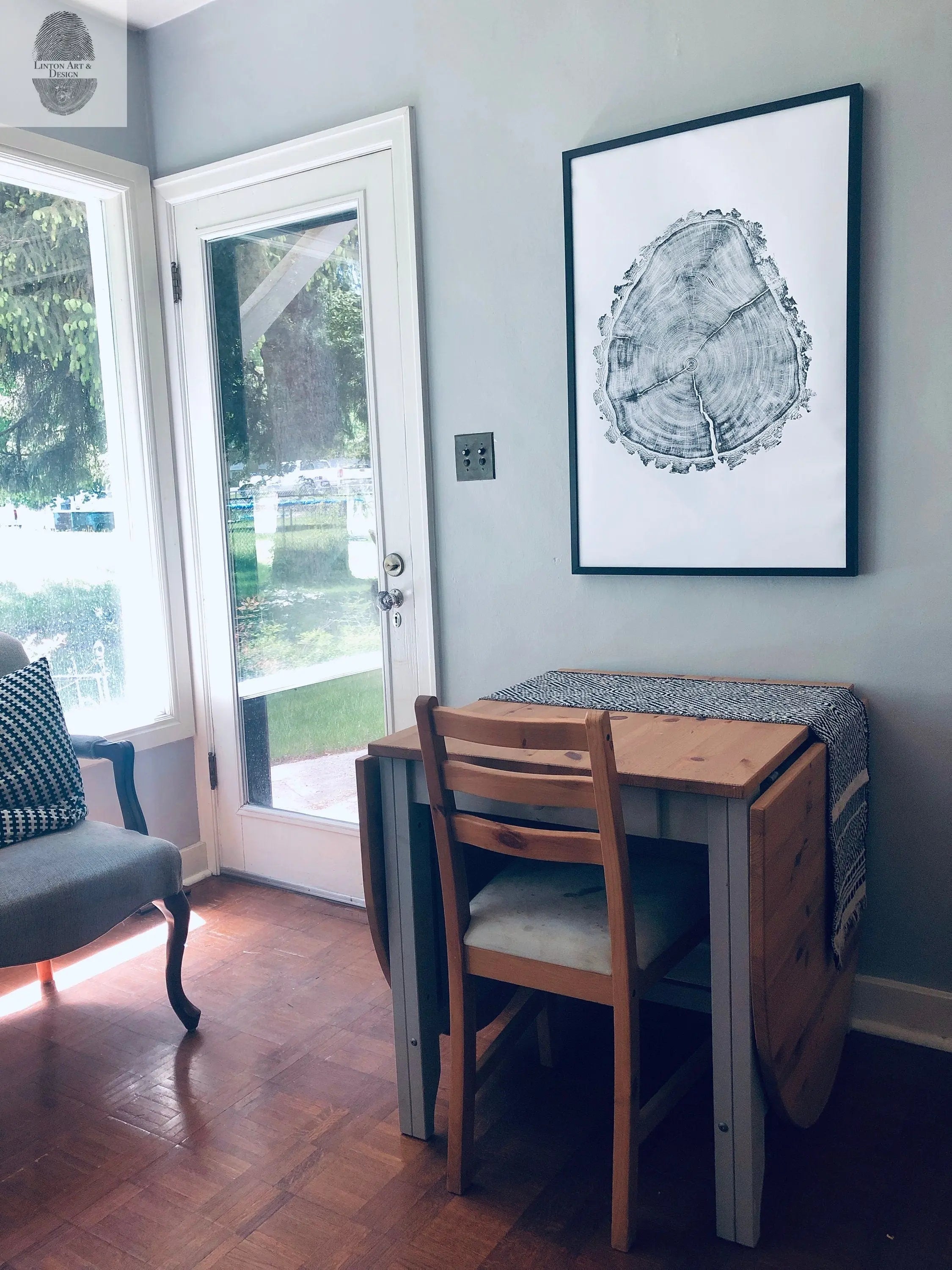Utah Art, Tree Ring Print, Natural Wood Slice Wall Art by lintonart
