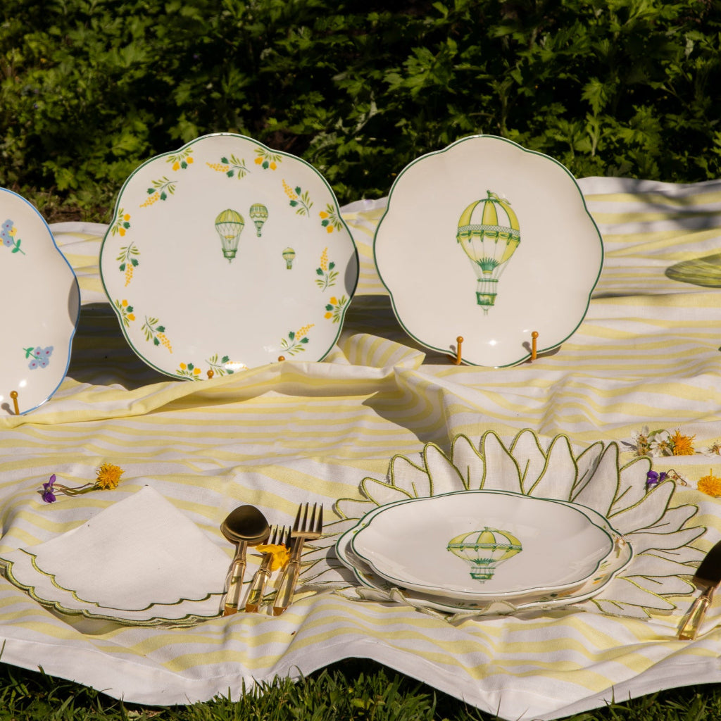 Valensole Lavender Scalloped Dinner Plate - Set of 4 (+1 Bonus Plate) by Ro'Table - product image 7 for Resin Society