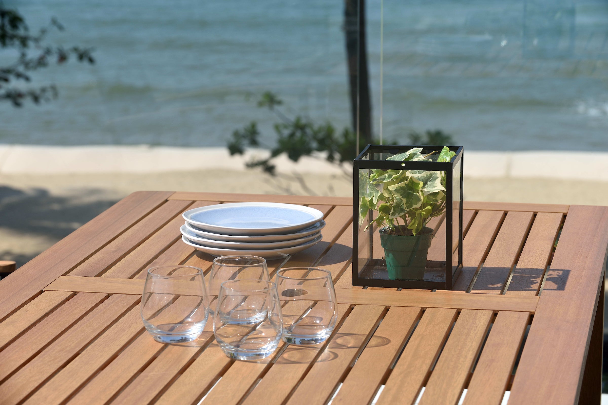 Orlando Wood Table and Manhattan Black Dining Set by LifestyleGarden US - product image 2 for Resin Society