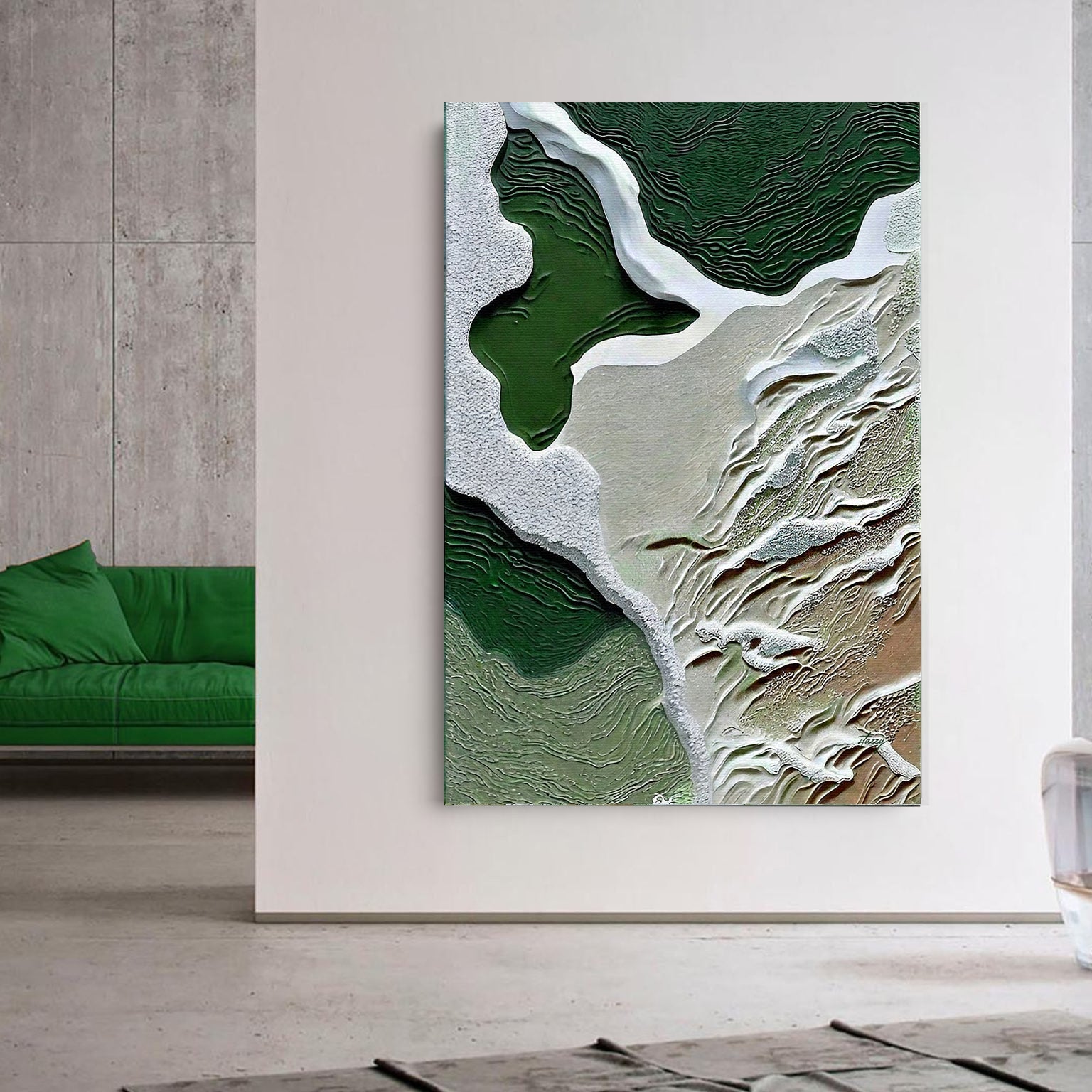 Canvas Print: "Verdant Cliffs III" by Tailored Canvases - product image 2 for Resin Society