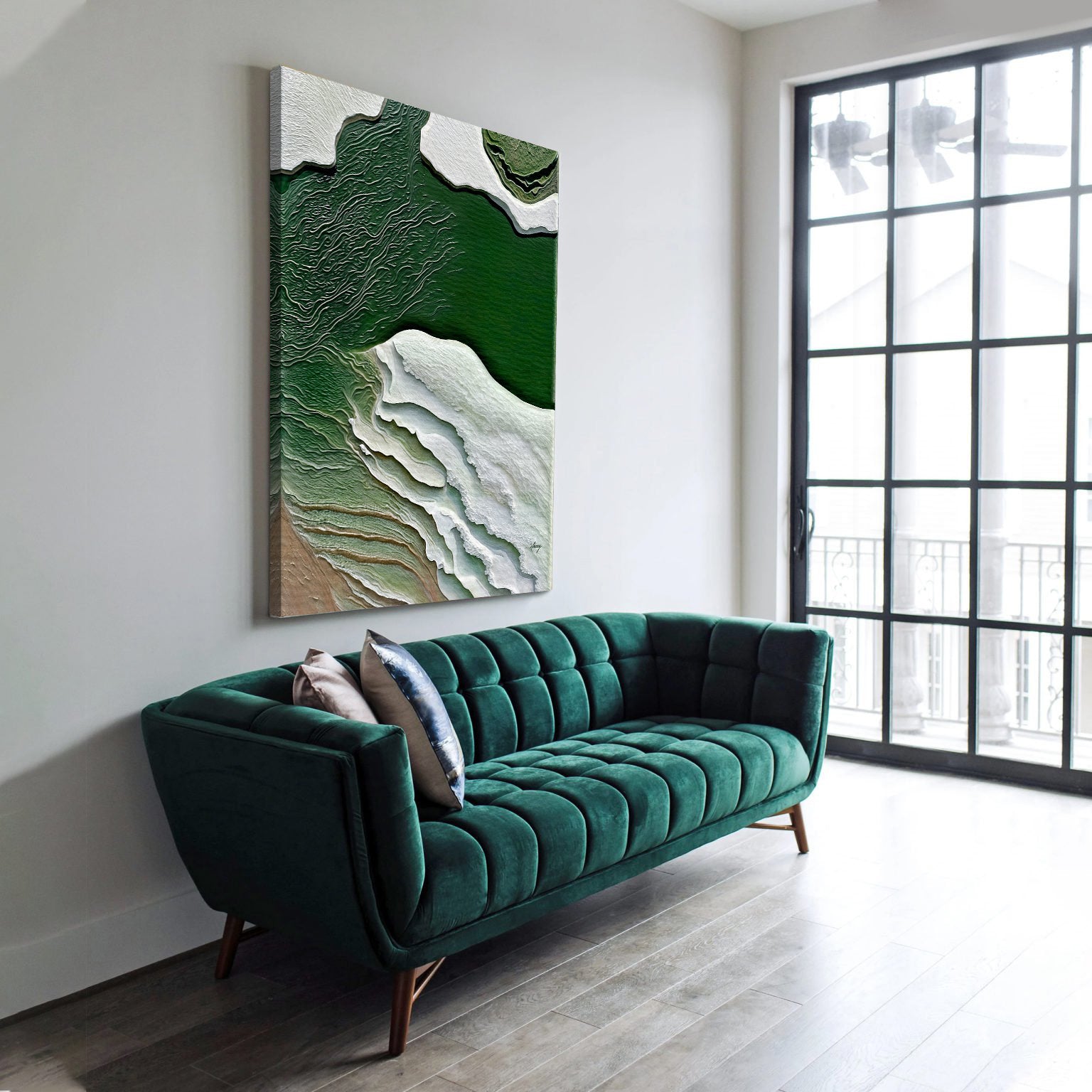 Canvas Print: "Verdant Cliffs II" by Tailored Canvases - product image 2 for Resin Society