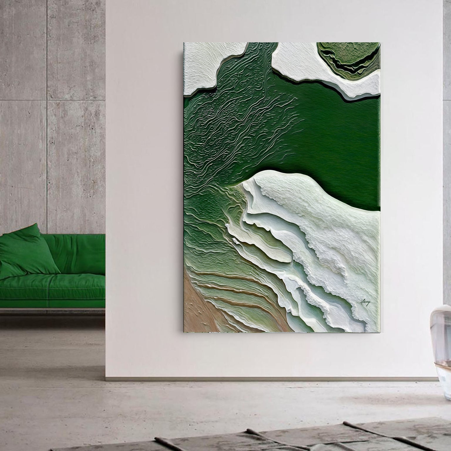 Canvas Print: "Verdant Cliffs II" by Tailored Canvases - product image 3 for Resin Society