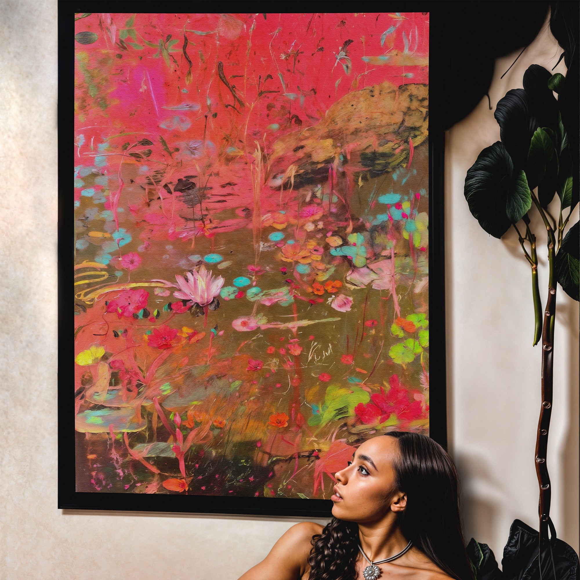 Canvas Print: "Vibrant Veil" by Tailored Canvases - product image 2 for Resin Society