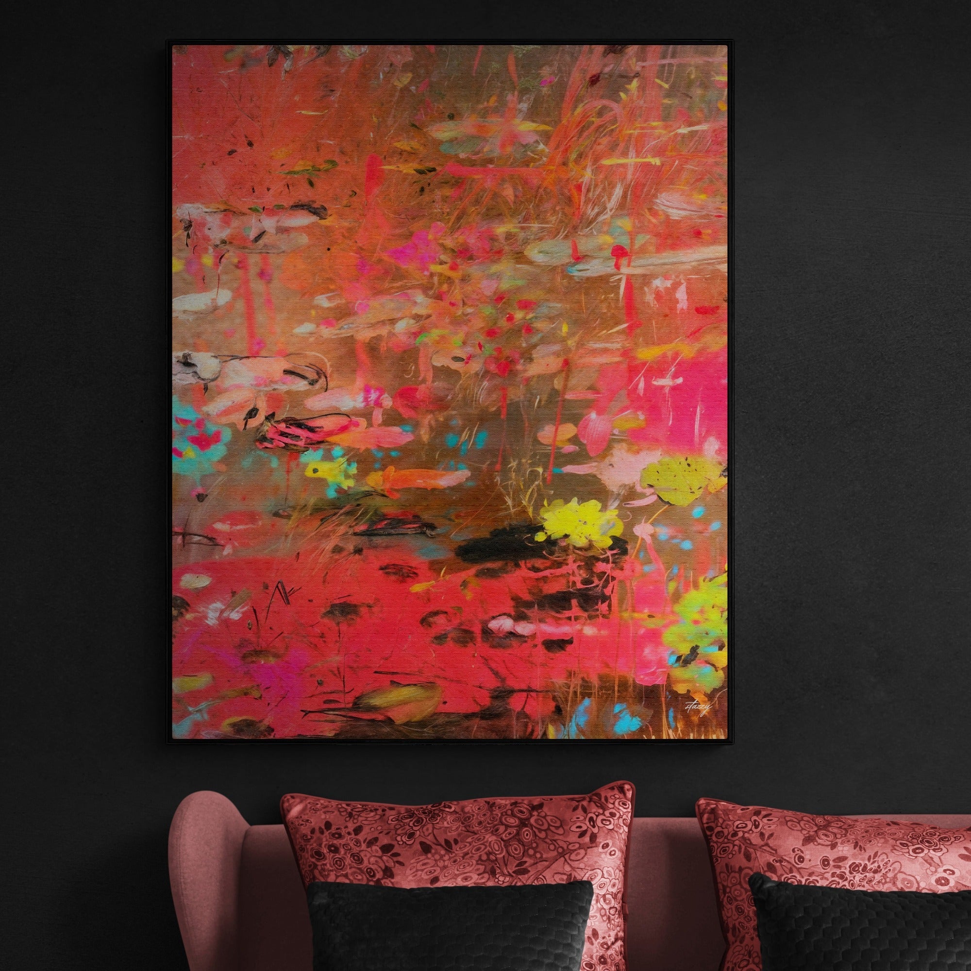 Canvas Print: "Vibrant Veil II" by Tailored Canvases - product image 3 for Resin Society