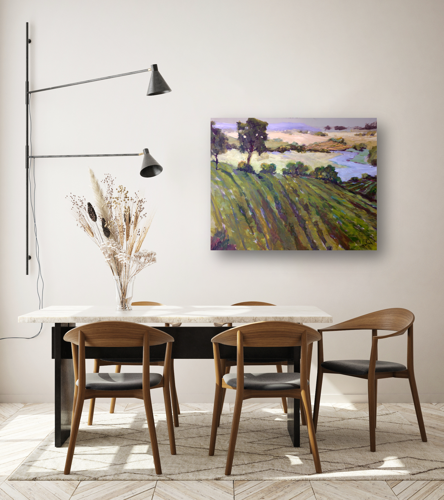 Vineyard Artist Enhanced Canvas Print by John Beard Collection - product image 2 for Resin Society