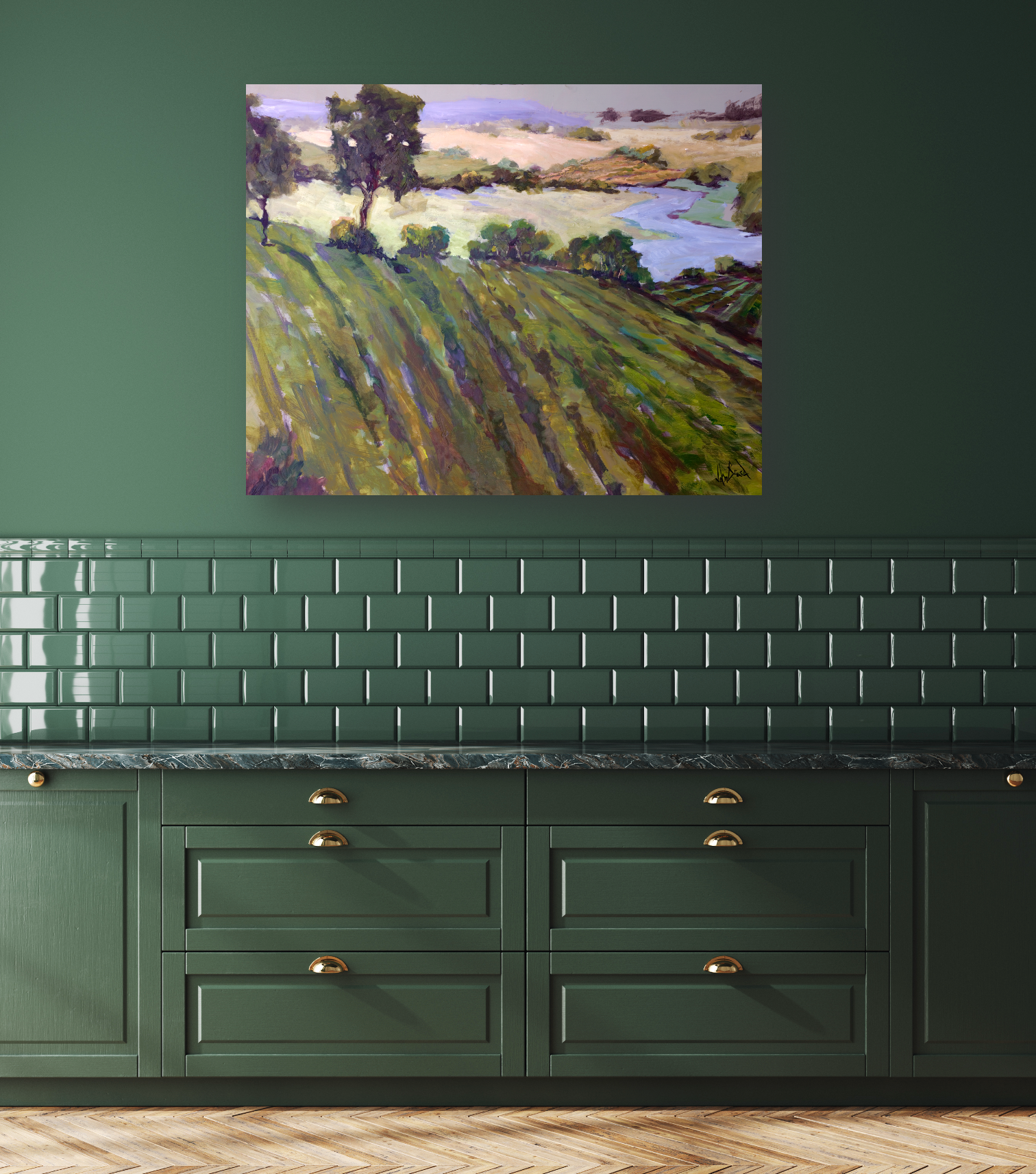 Vineyard Artist Enhanced Canvas Print by John Beard Collection - product image 4 for Resin Society