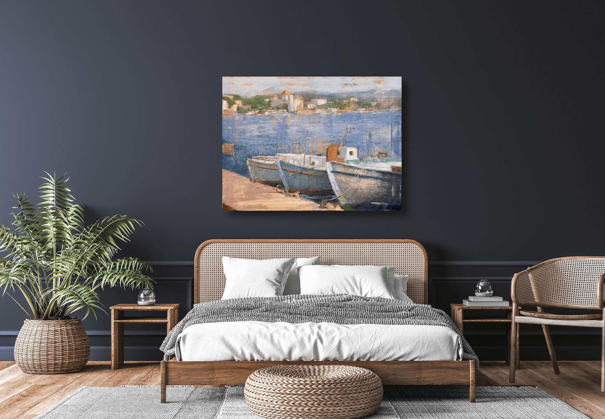 Vintage Boats Artist Enhanced Canvas Print by John Beard Collection - product image 2 for Resin Society