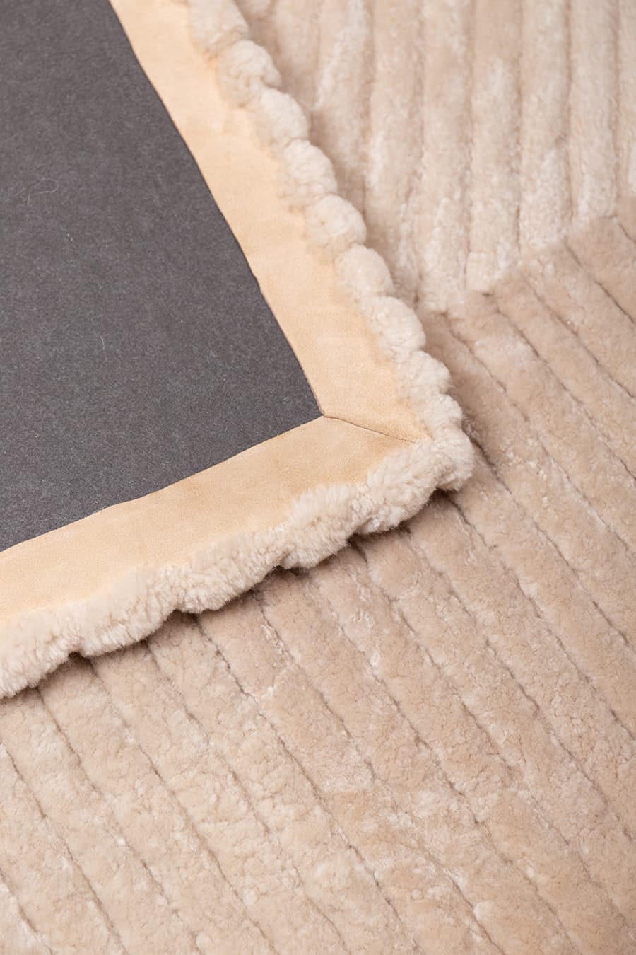 Weekend - Kilim Beige Shearling Rug by Homelosophy