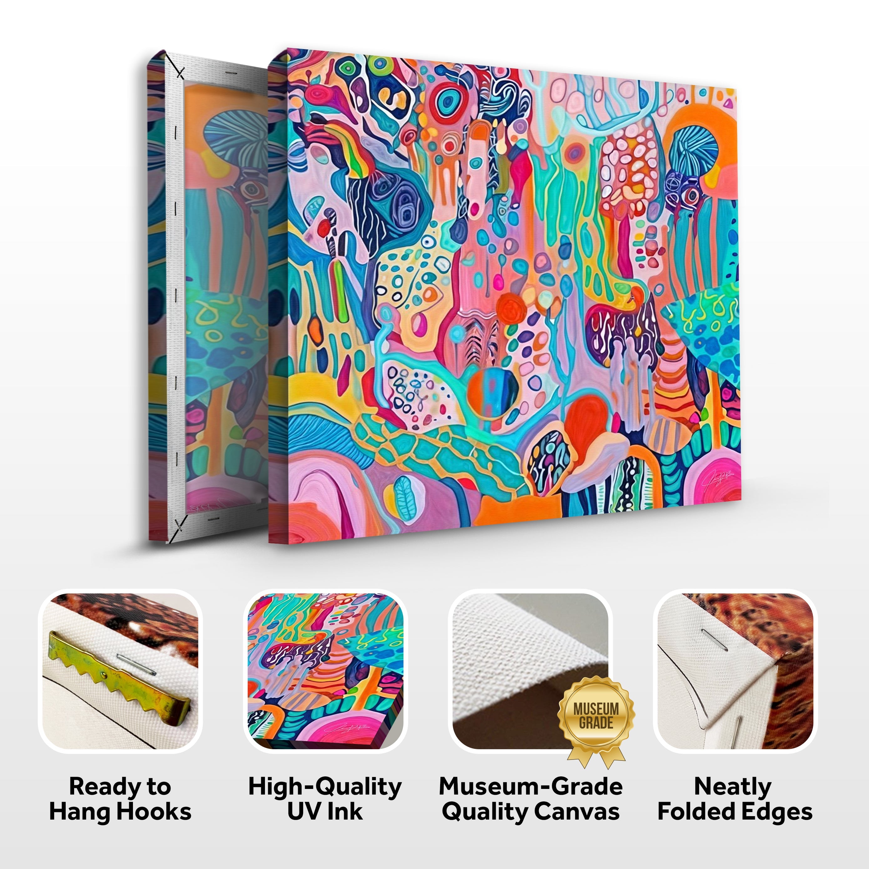 Canvas Print: "Kaleidoscopic Voyage" by Tailored Canvases - product image 5 for Resin Society
