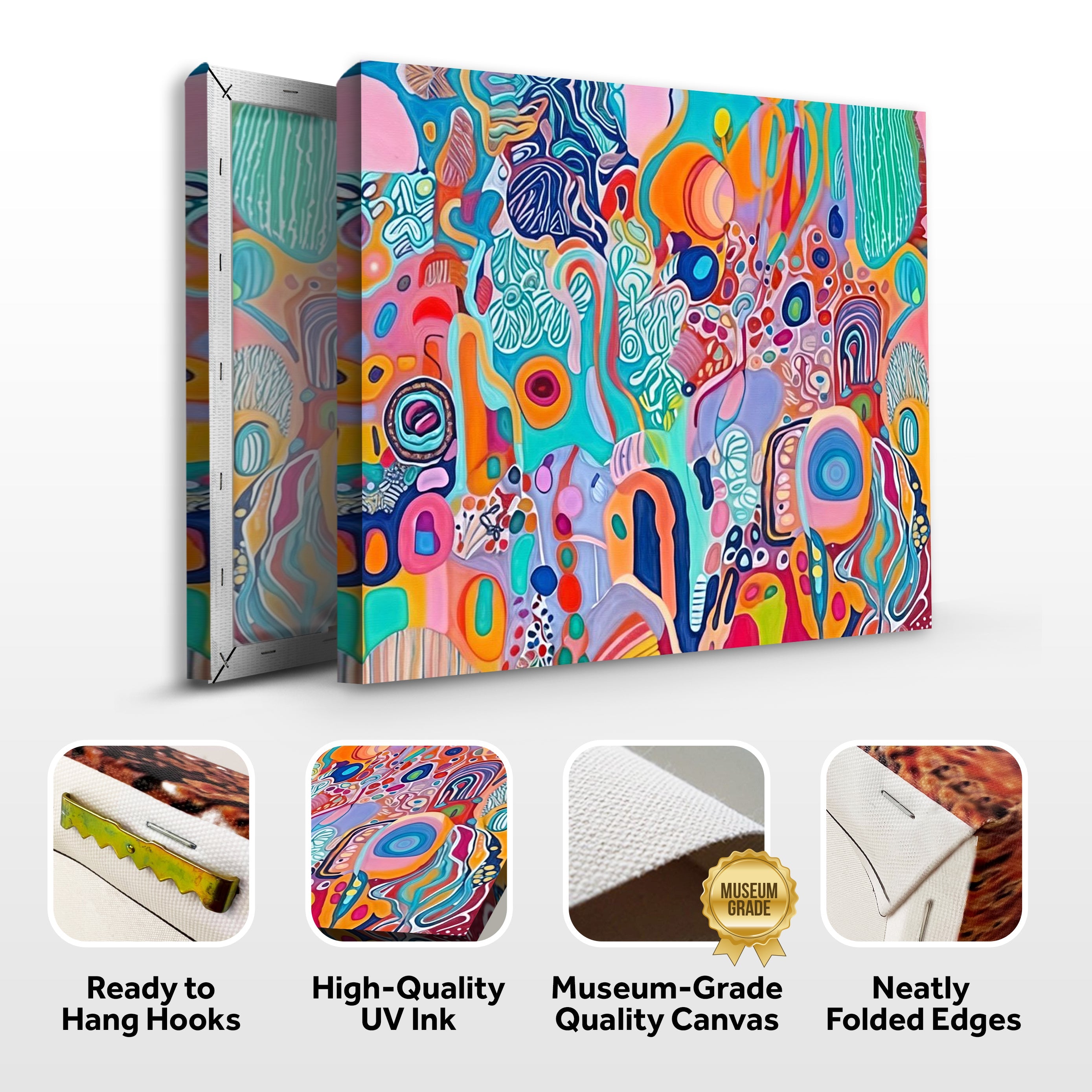 Canvas Print: "Kaleidoscopic Voyage III" by Tailored Canvases - product image 4 for Resin Society