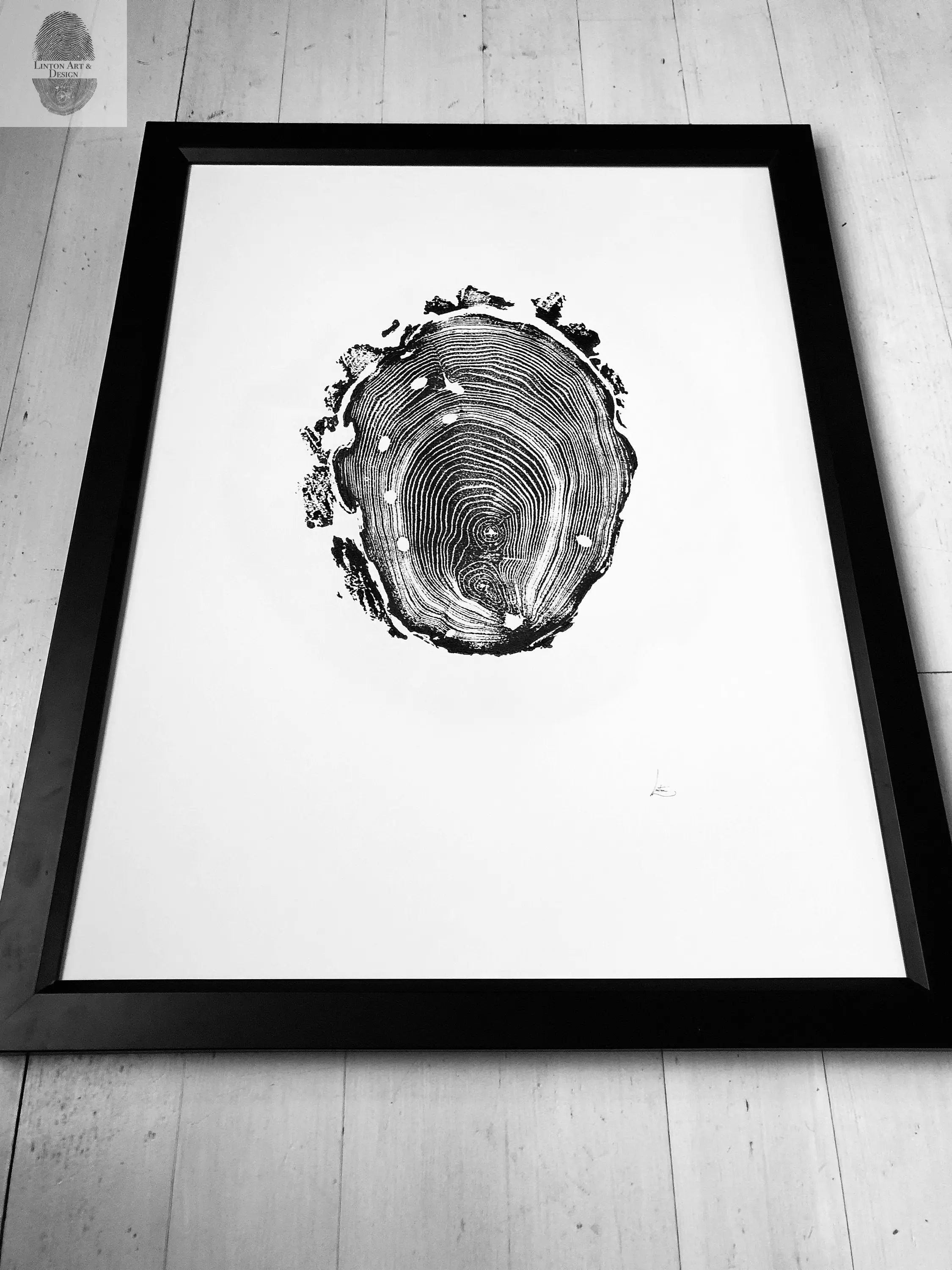 Walden Pond Print, Massachusetts Tree Ring Print - 18x24 print - Signed Original