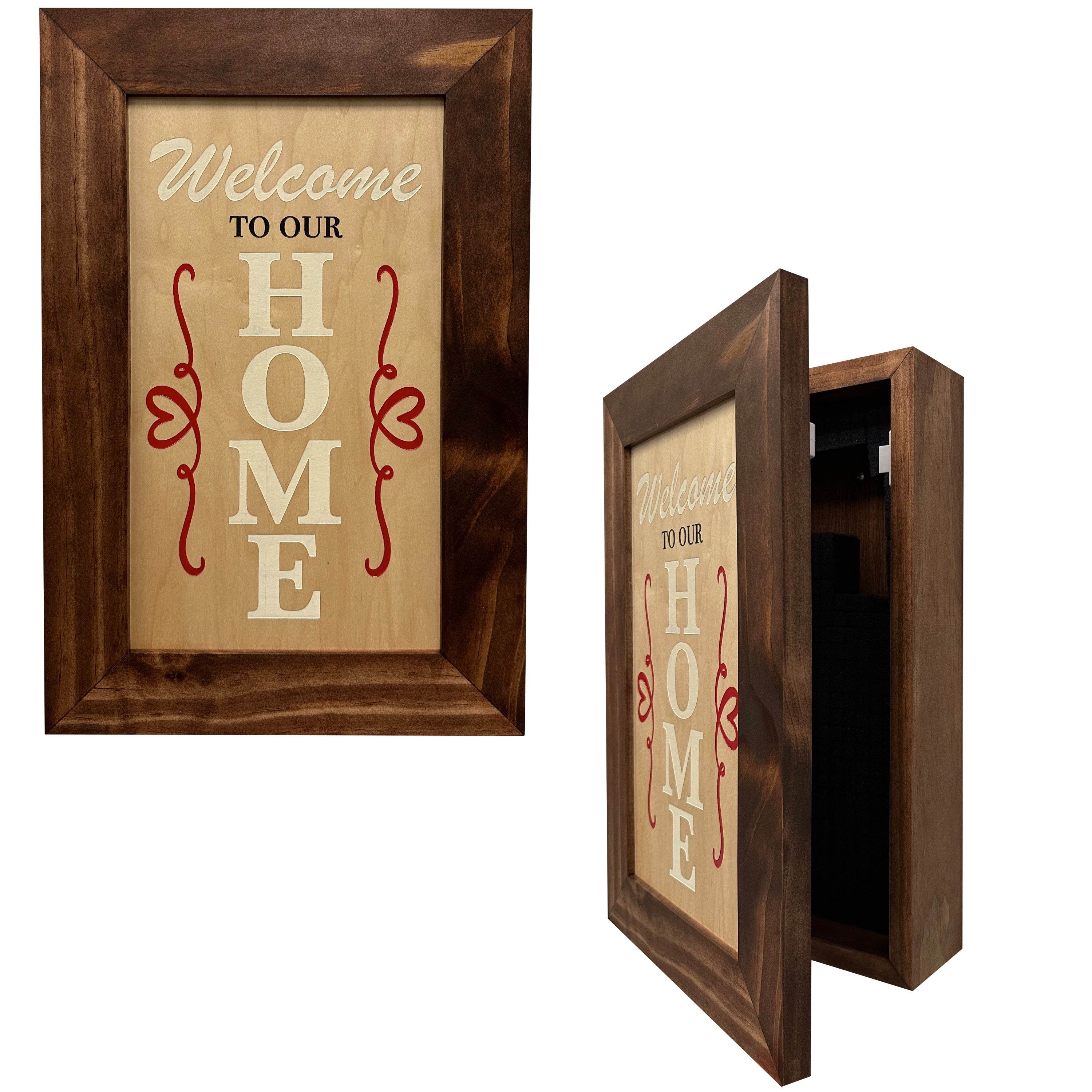 Hidden Gun Storage Cabinet Welcome to Our Home by Bellewood Designs - product image 9 for Resin Society