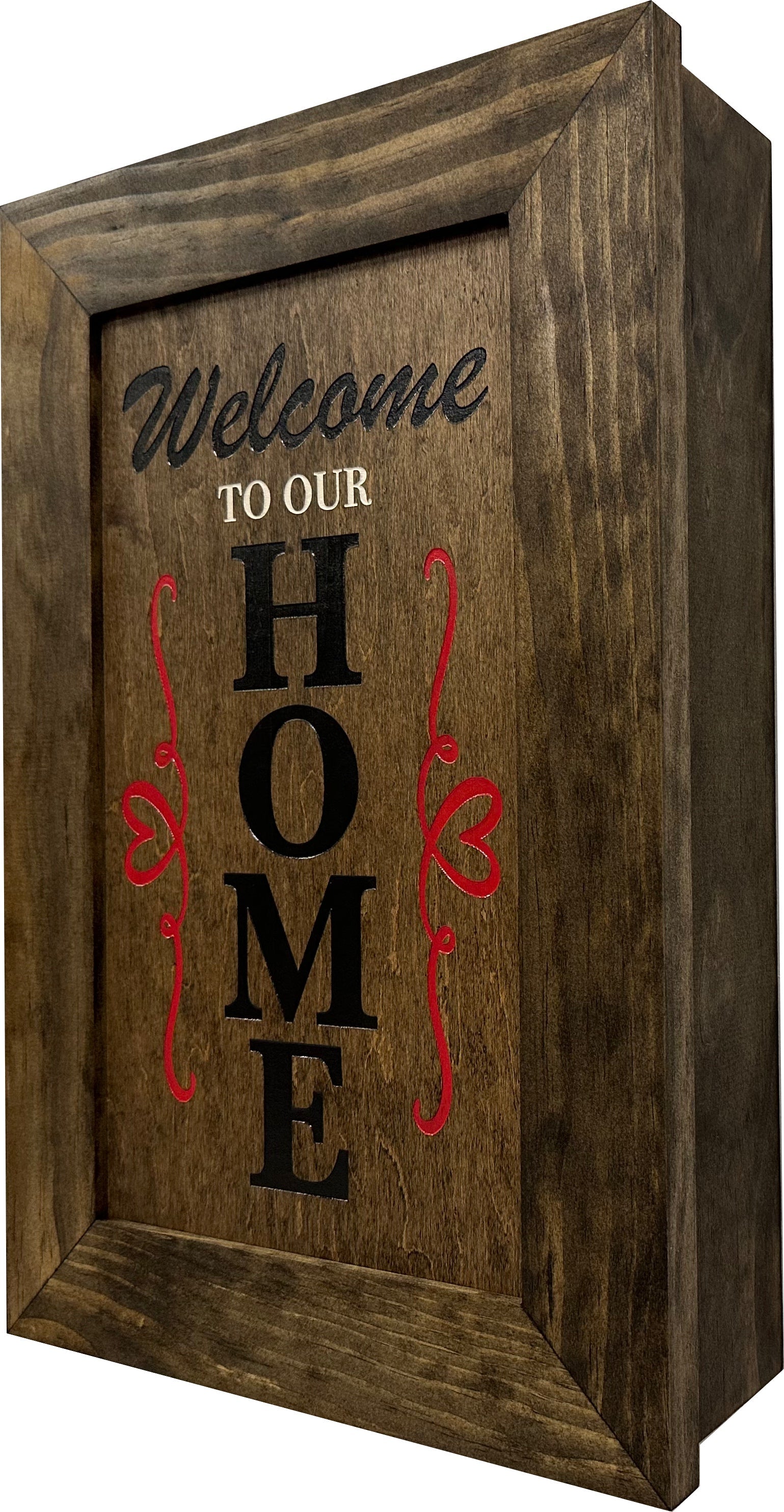 Hidden Gun Storage Cabinet Welcome to Our Home by Bellewood Designs - product image 16 for Resin Society