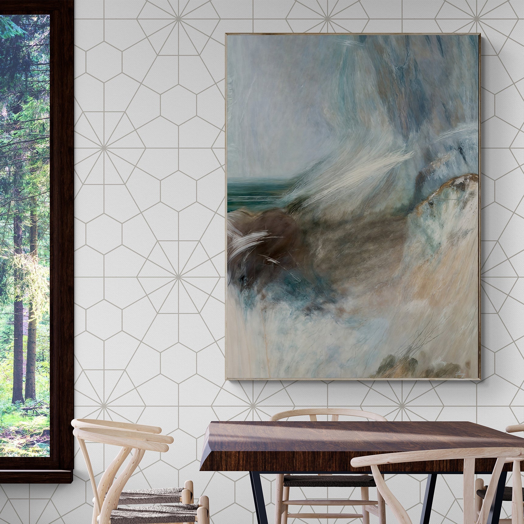 Canvas Print: "Whispering Coast" by Tailored Canvases - main product image for Resin Society