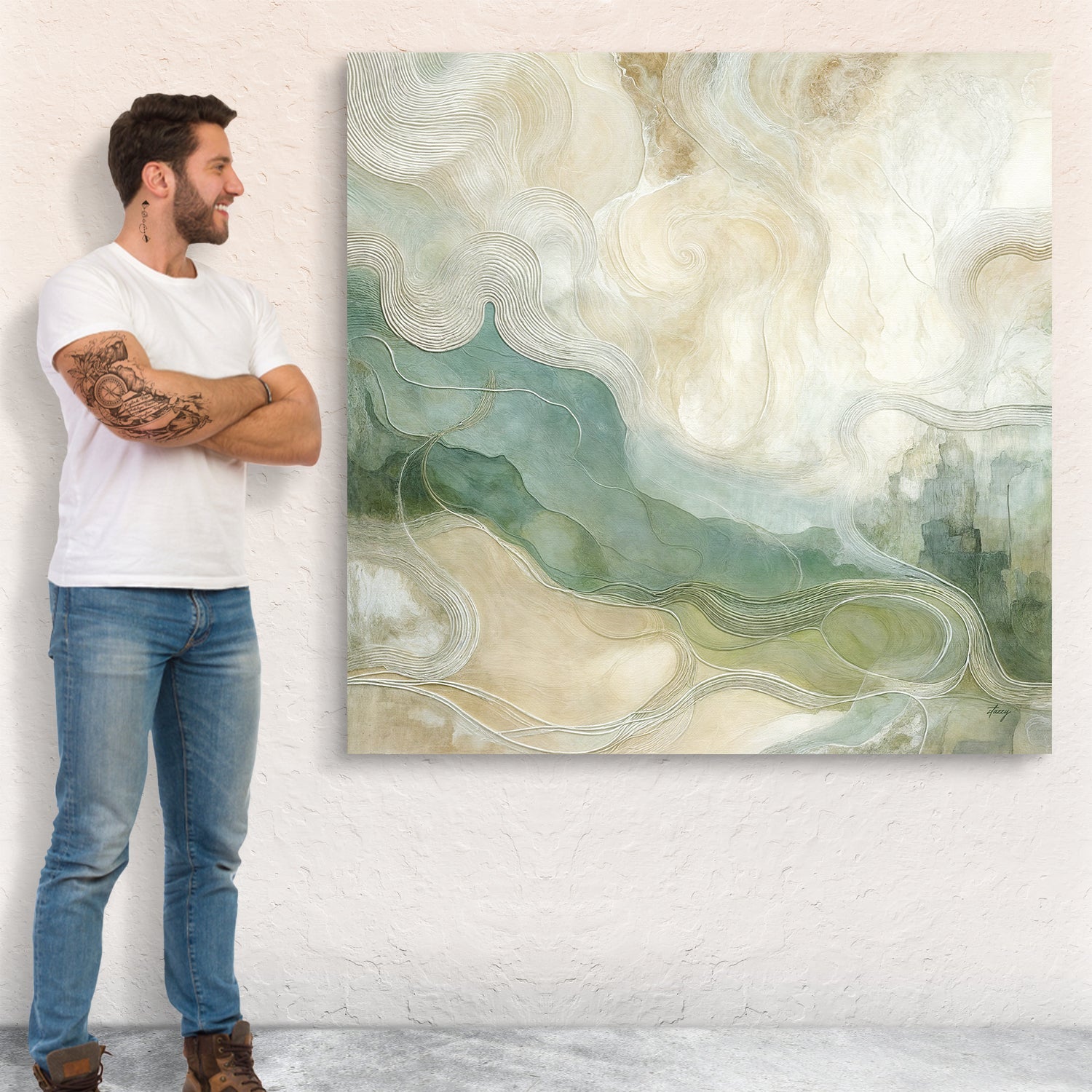 Canvas Print: "Whispering Currents" by Tailored Canvases - product image 4 for Resin Society
