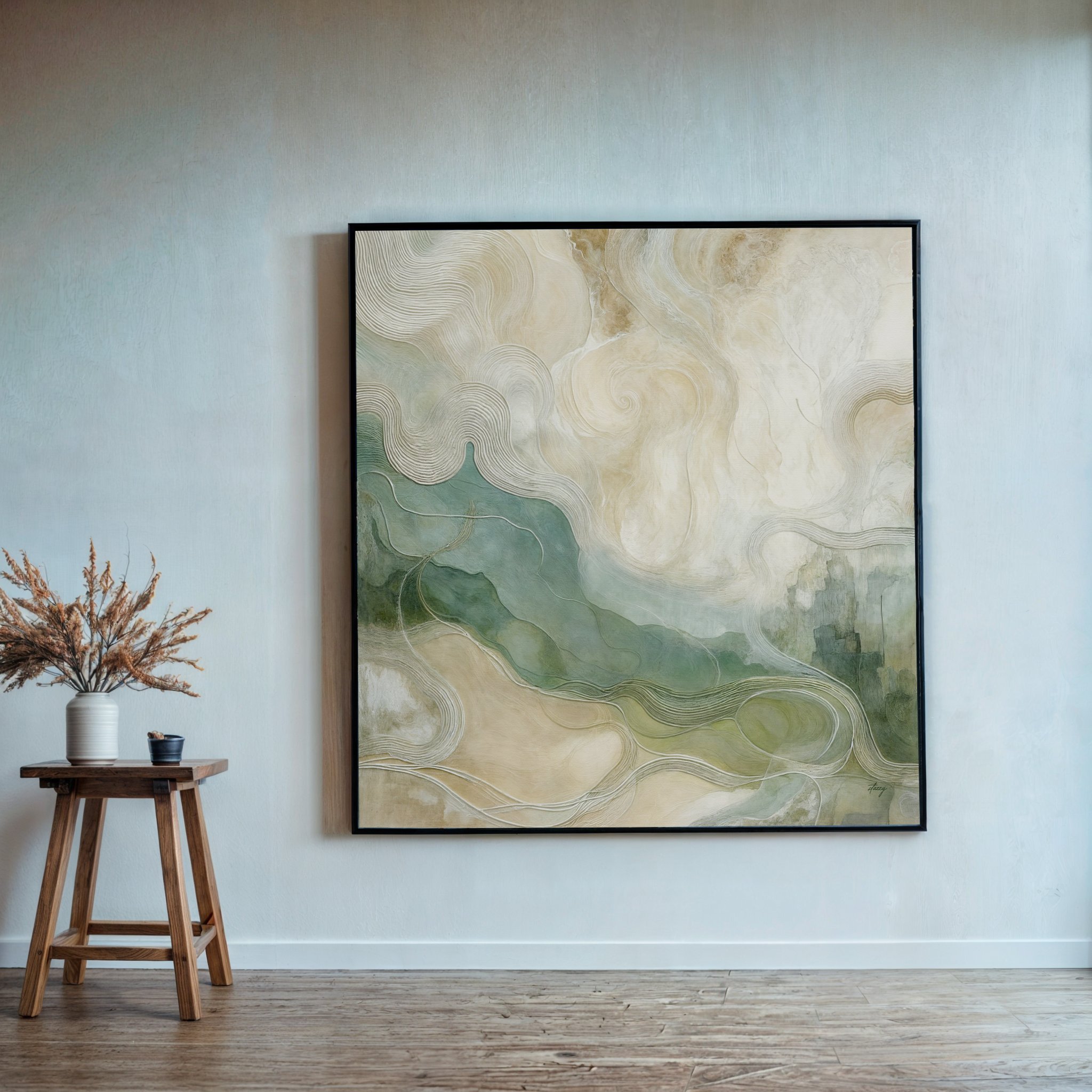 Canvas Print: "Whispering Currents" by Tailored Canvases - product image 2 for Resin Society