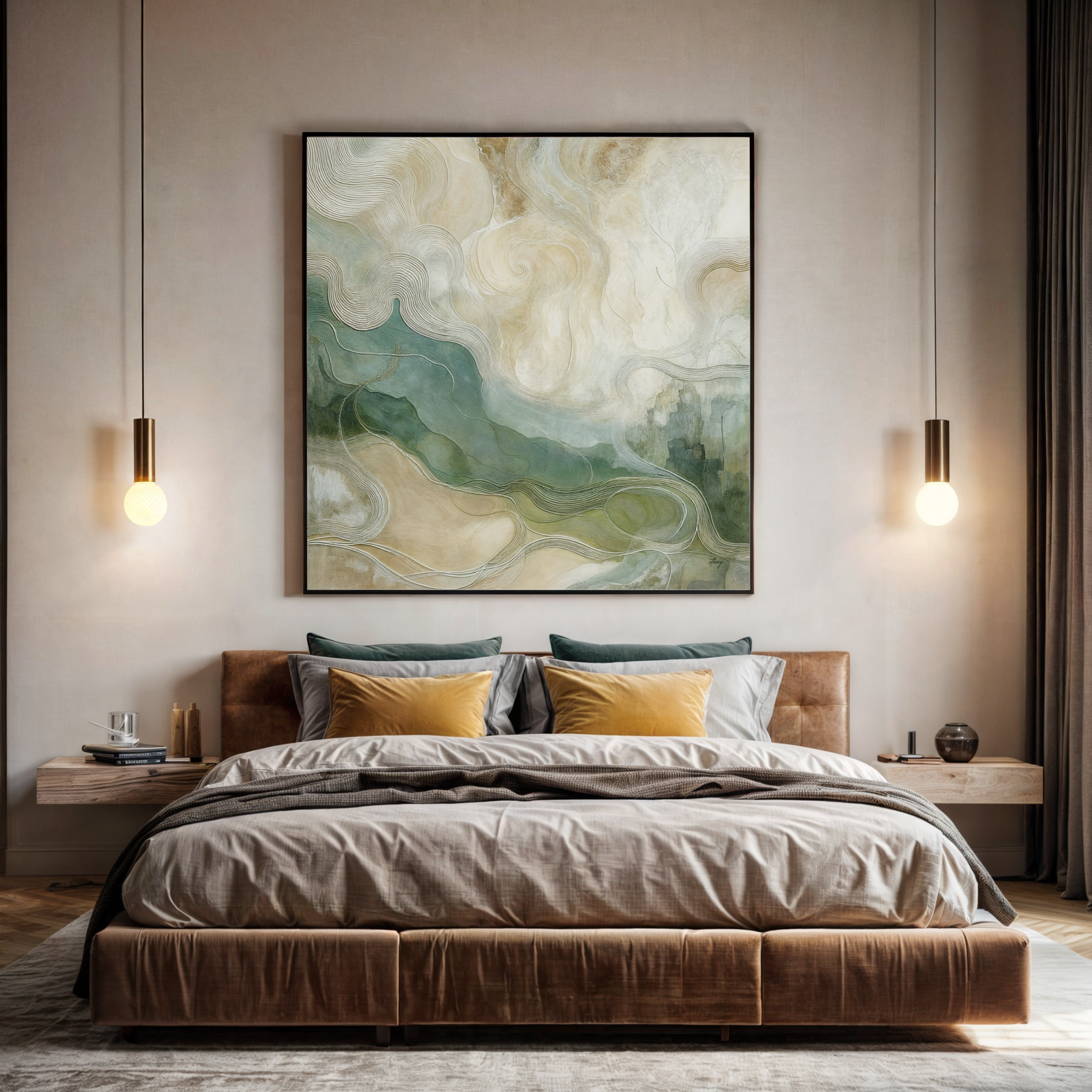 Canvas Print: "Whispering Currents" by Tailored Canvases - main product image for Resin Society