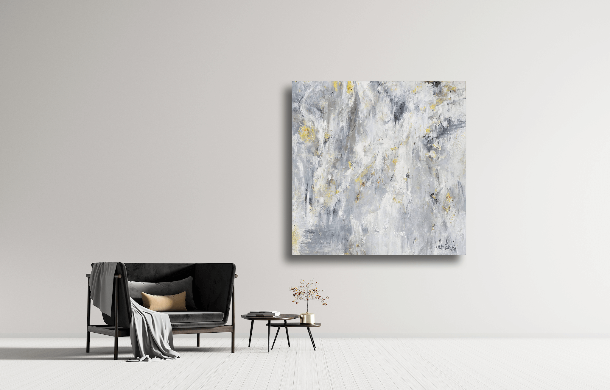 White Platinum Artist Enhanced Canvas Print by John Beard Collection - product image 4 for Resin Society