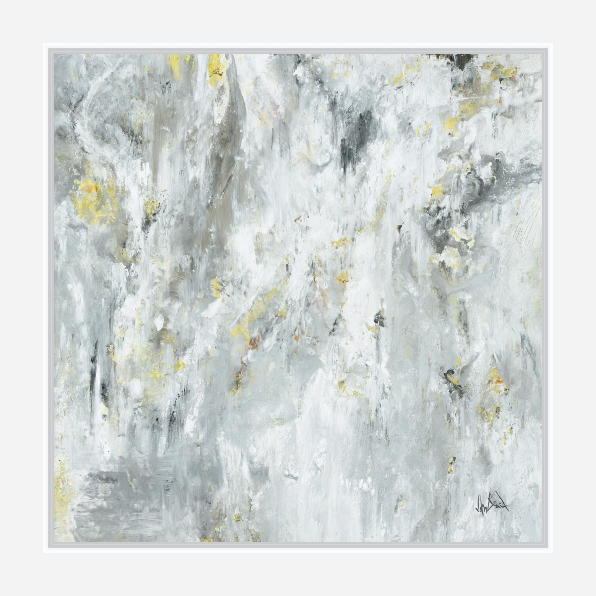White Platinum Artist Enhanced Canvas Print by John Beard Collection - product image 7 for Resin Society