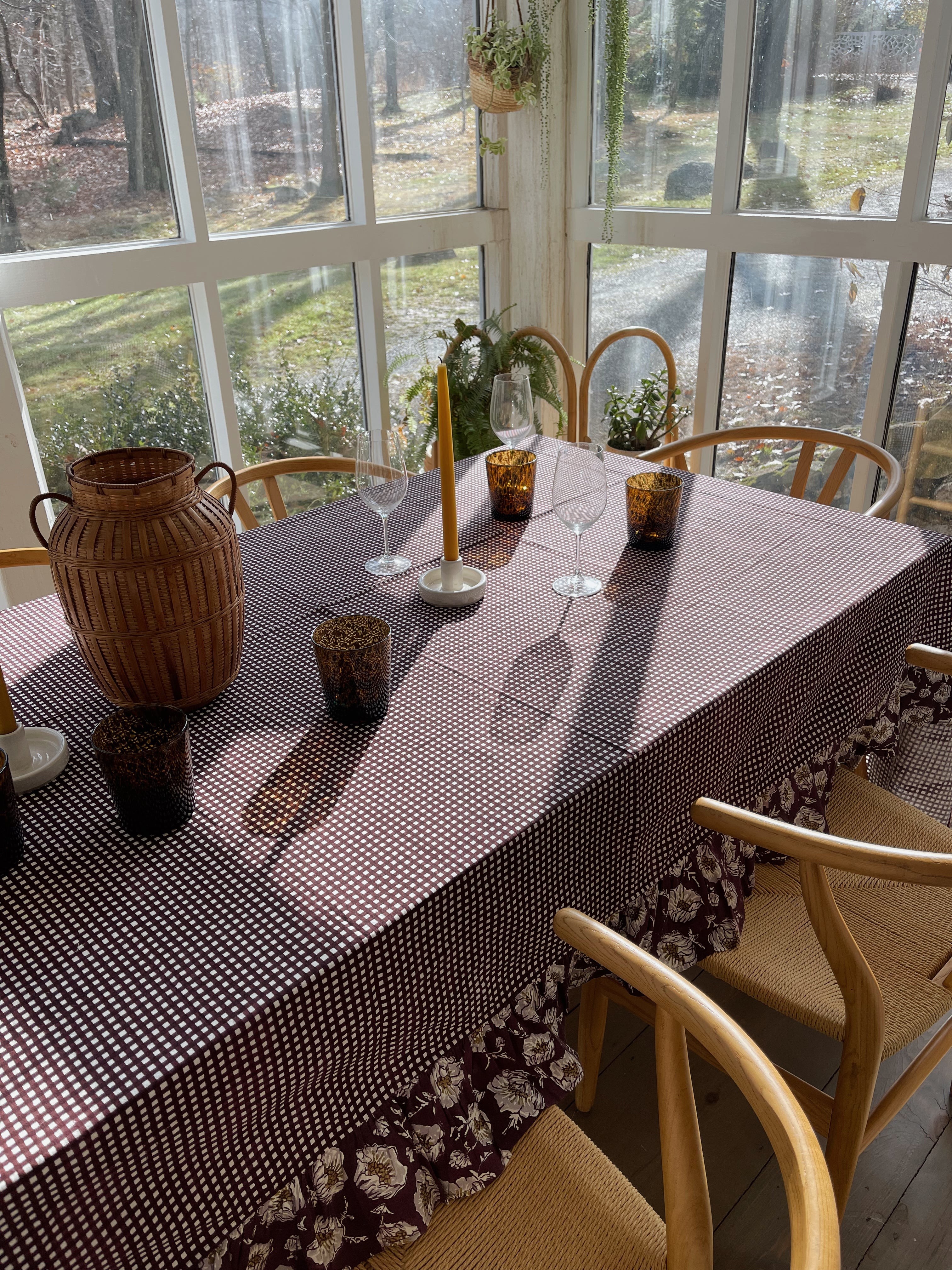 Ruffled Gingham Tablecloth by Sarah Spiegel - product image 2 for Resin Society