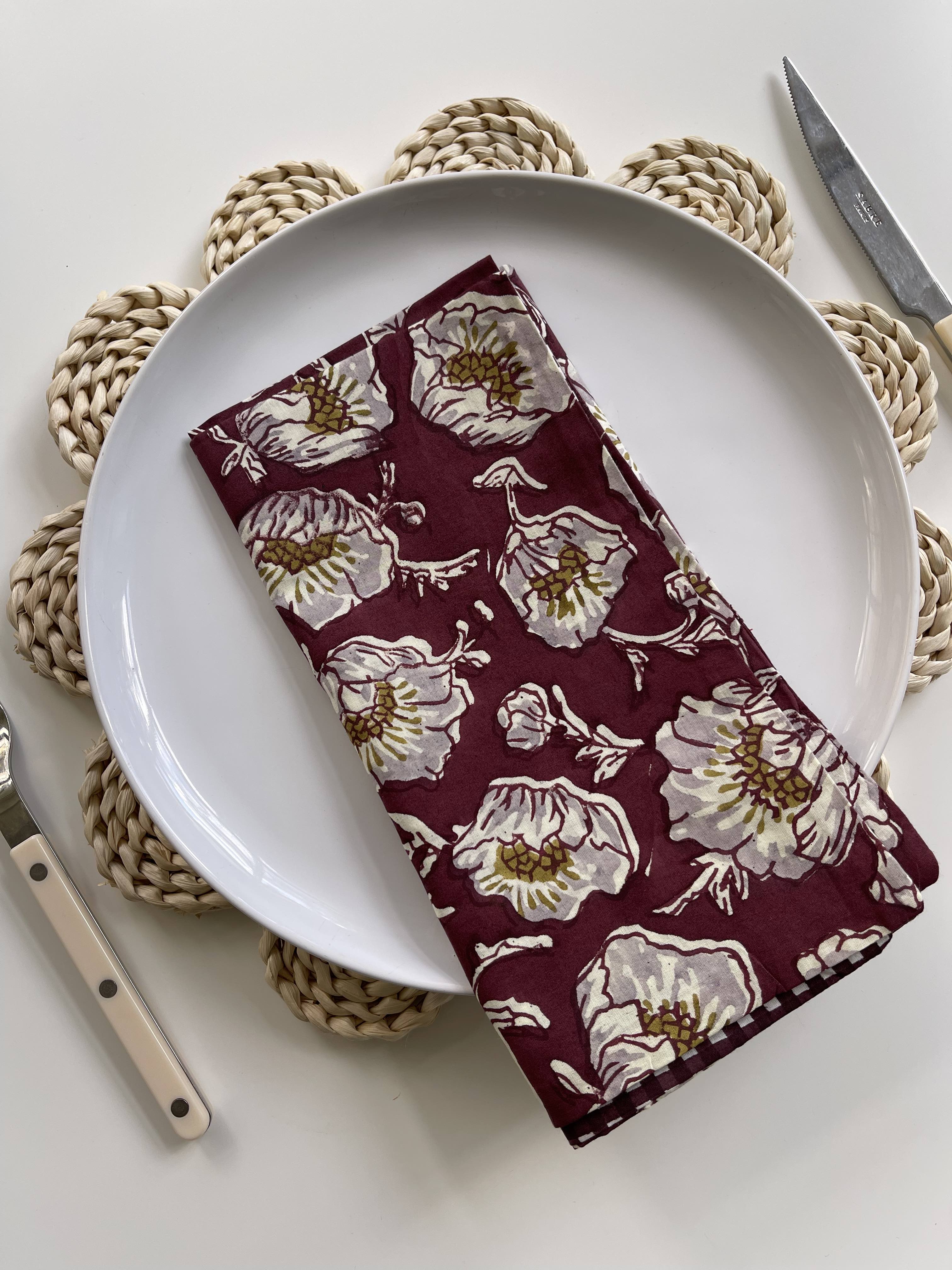 Reversible Floral Napkins by Sarah Spiegel