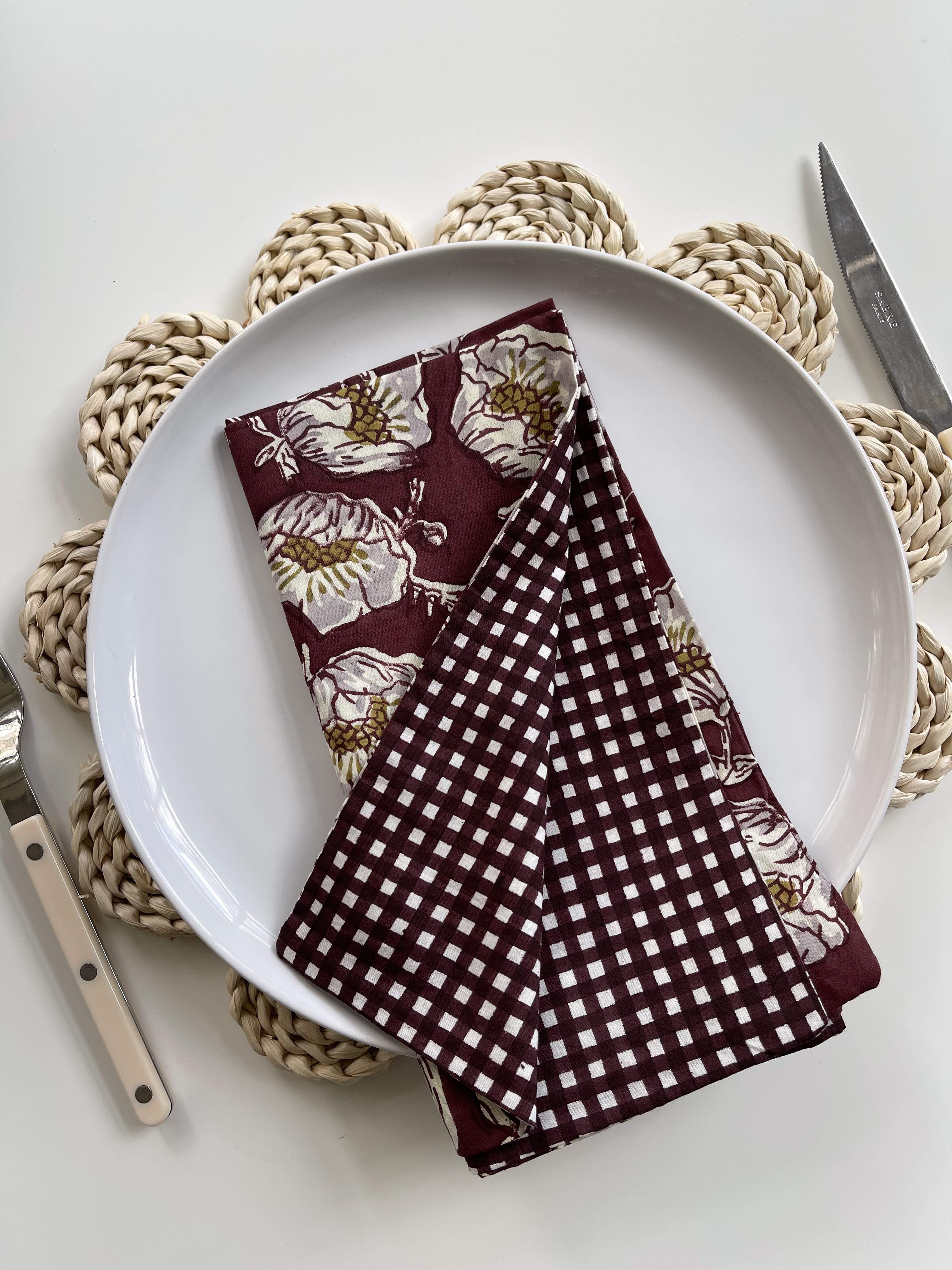 Reversible Floral Napkins by Sarah Spiegel