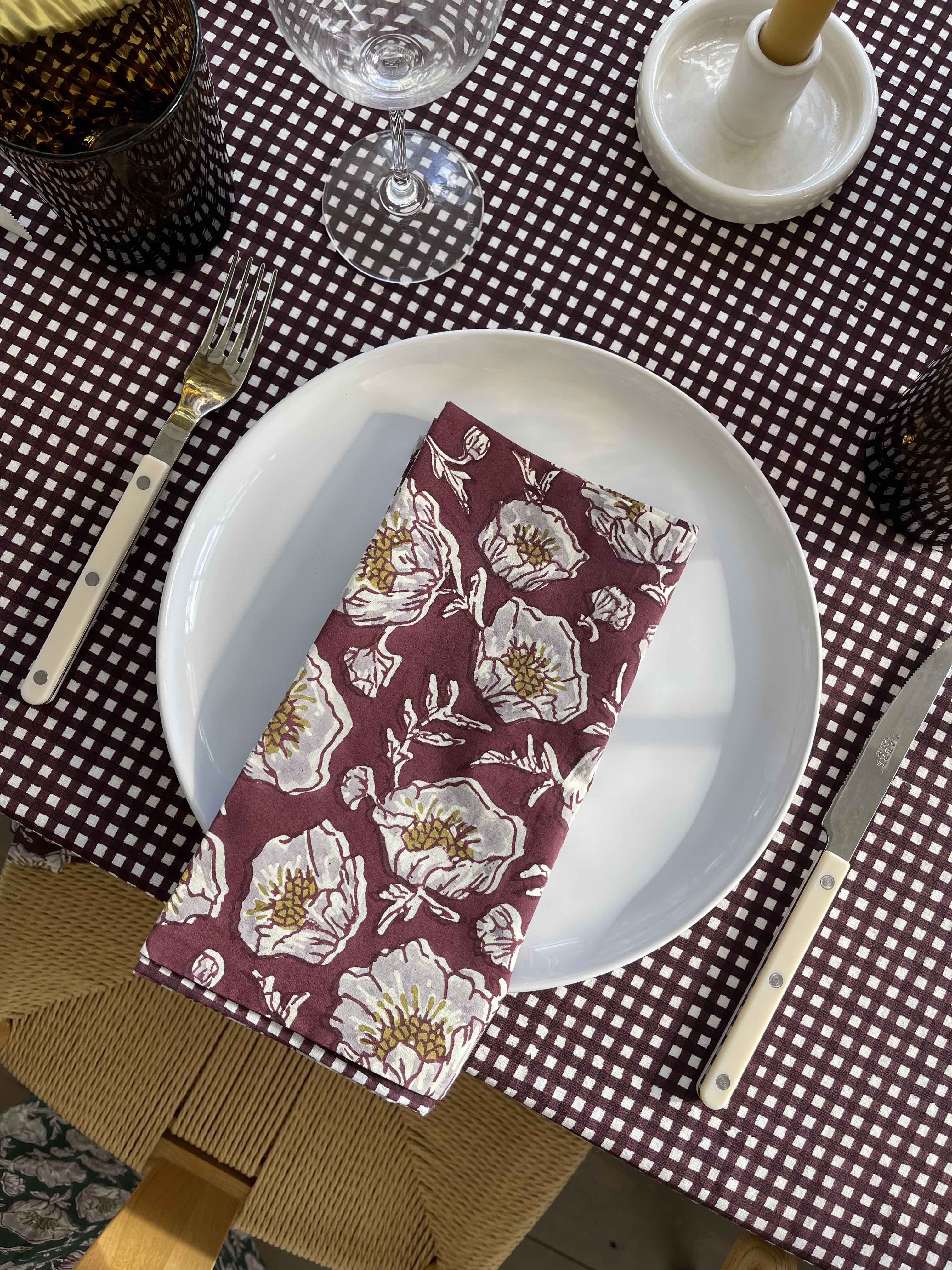 Reversible Floral Napkins by Sarah Spiegel