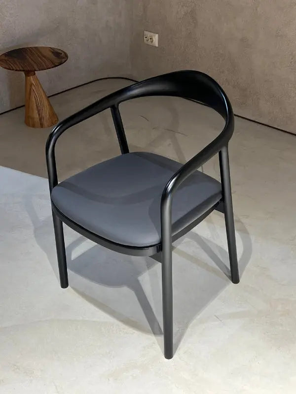Luxury solid wood chair made of walnut with natural finish