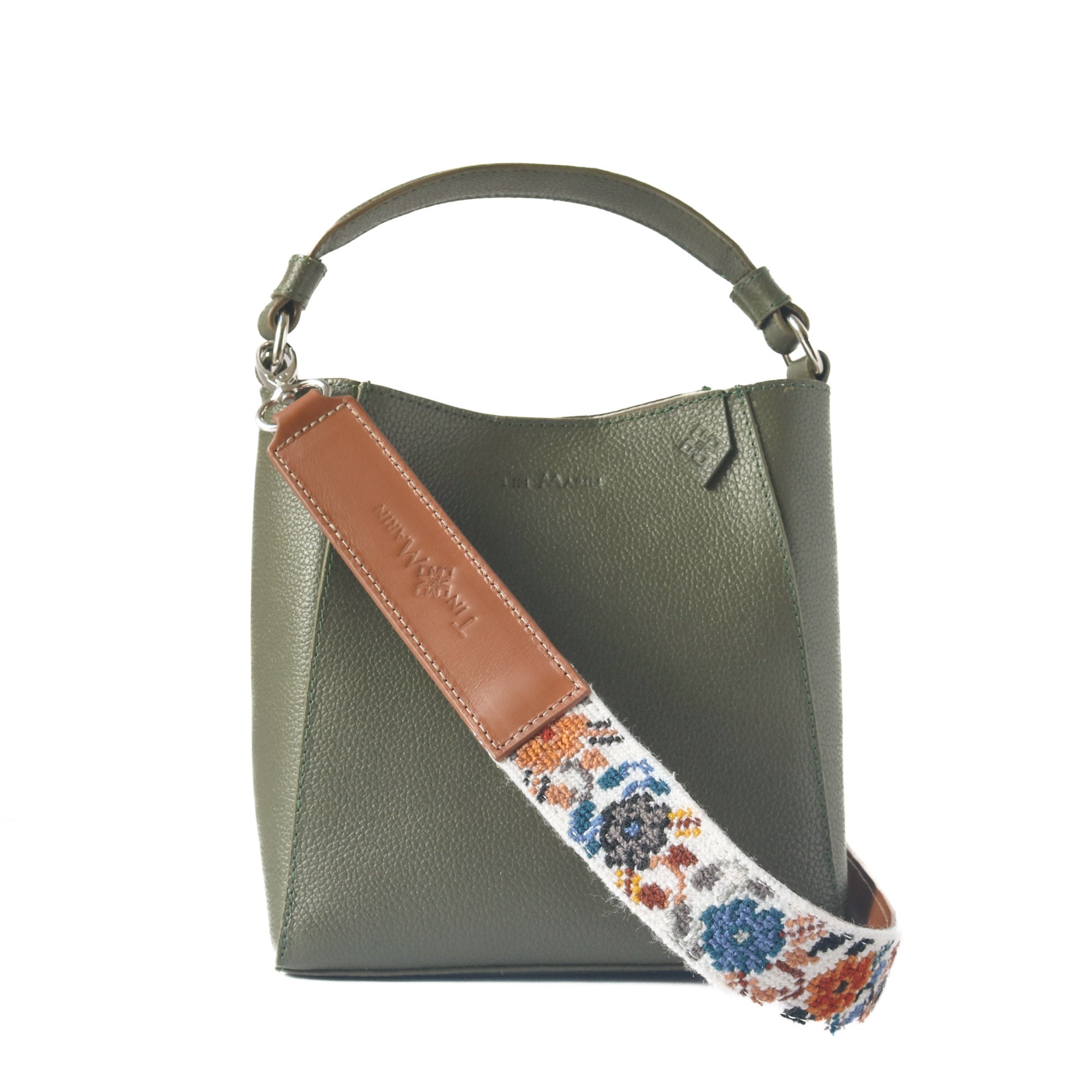 Mai Woven Bag Strap - Flowers with Leather by Tin Marin Brand - product image 9 for Resin Society