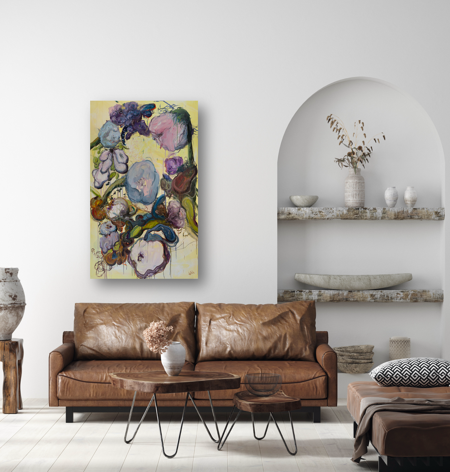 Yellow Flower Artist Enhanced Canvas Print by John Beard Collection - product image 2 for Resin Society