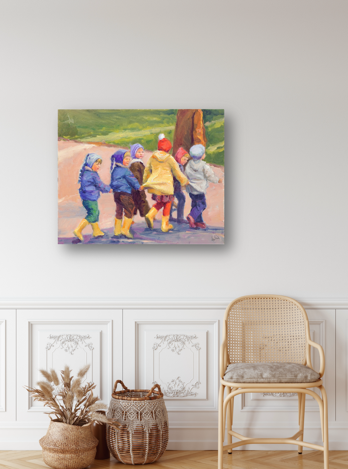 Yellow Rain Boots Artist Enhanced Canvas Print by John Beard Collection - product image 3 for Resin Society
