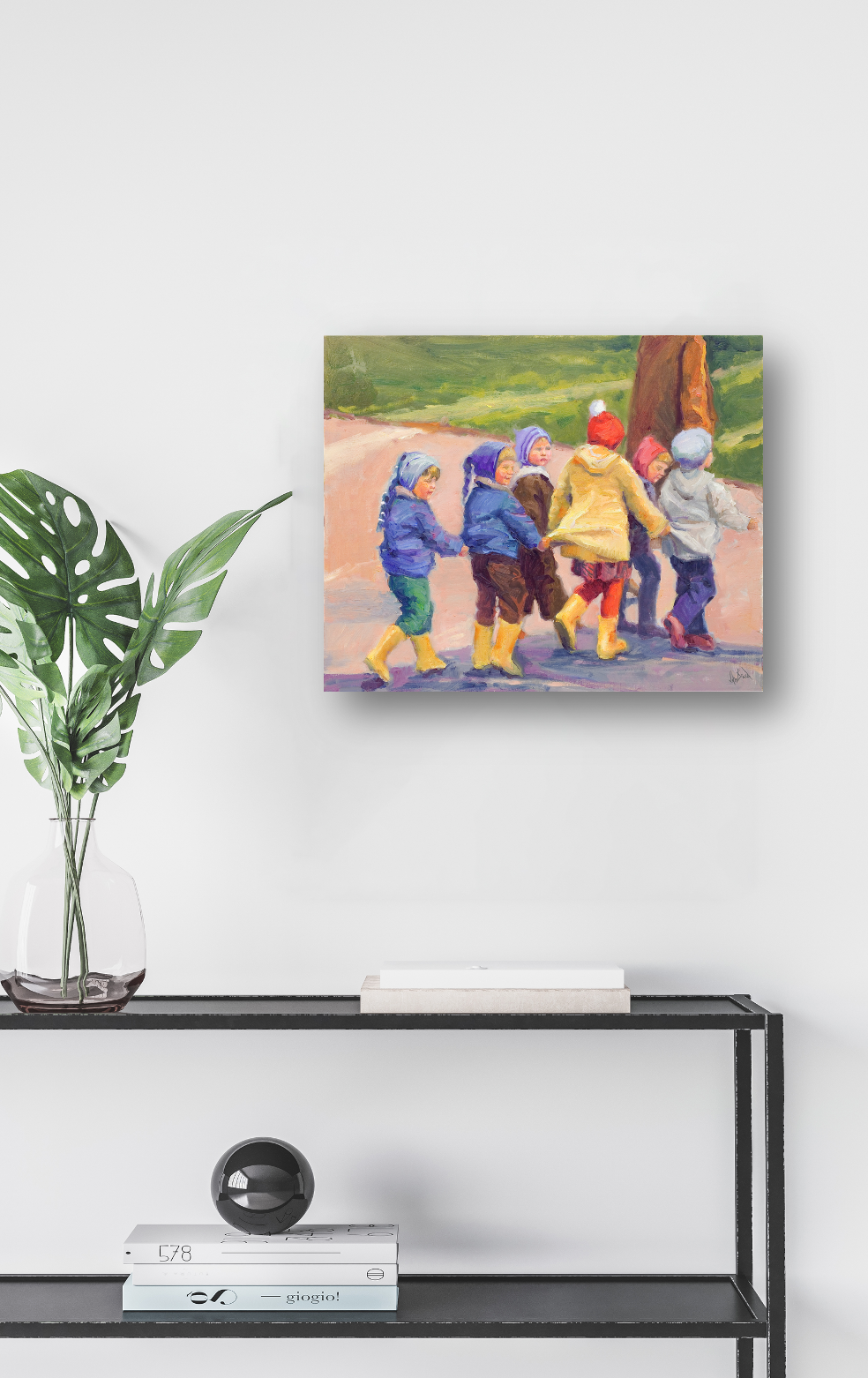 Yellow Rain Boots Artist Enhanced Canvas Print by John Beard Collection - product image 4 for Resin Society