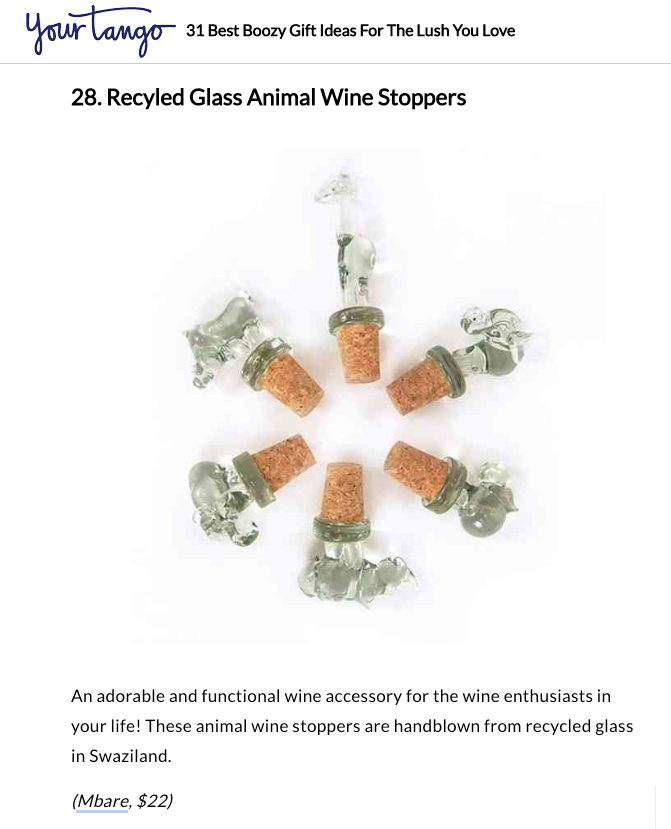 Glass Animal Wine Stoppers by Mbare Ltd - product image 2 for Resin Society