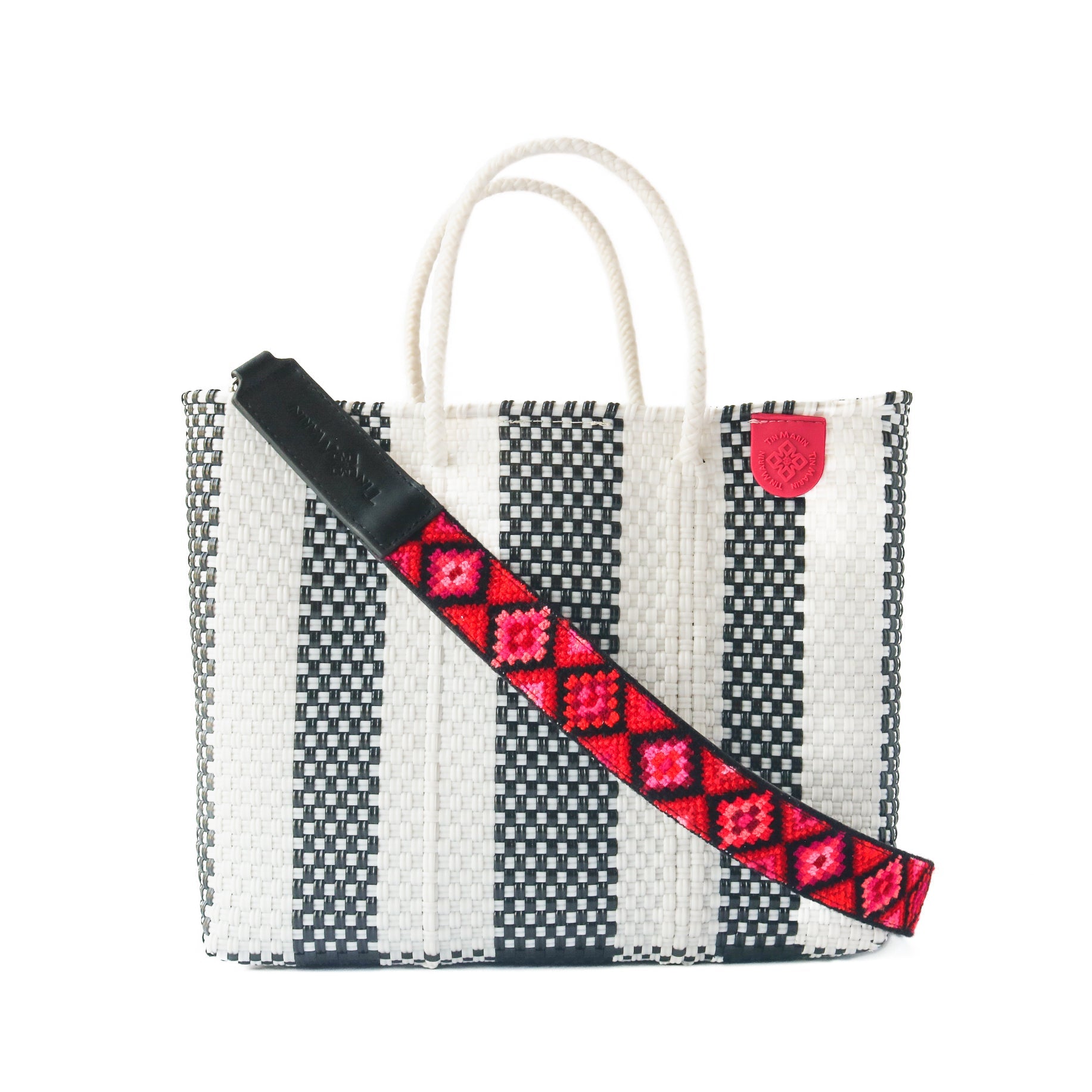 Zebra Medium Woven Resort Crossbody Bag by Tin Marin Brand - product image 5 for Resin Society