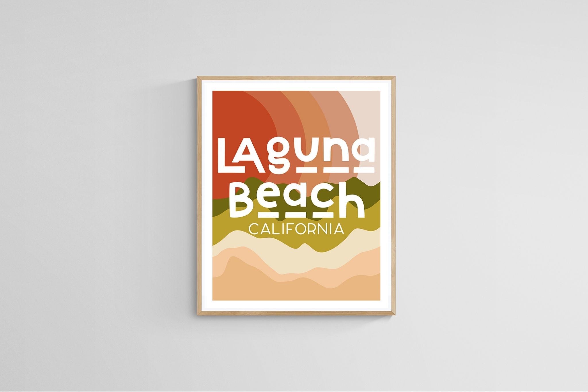 Destination: Laguna Beach, California - Modern Art Print
