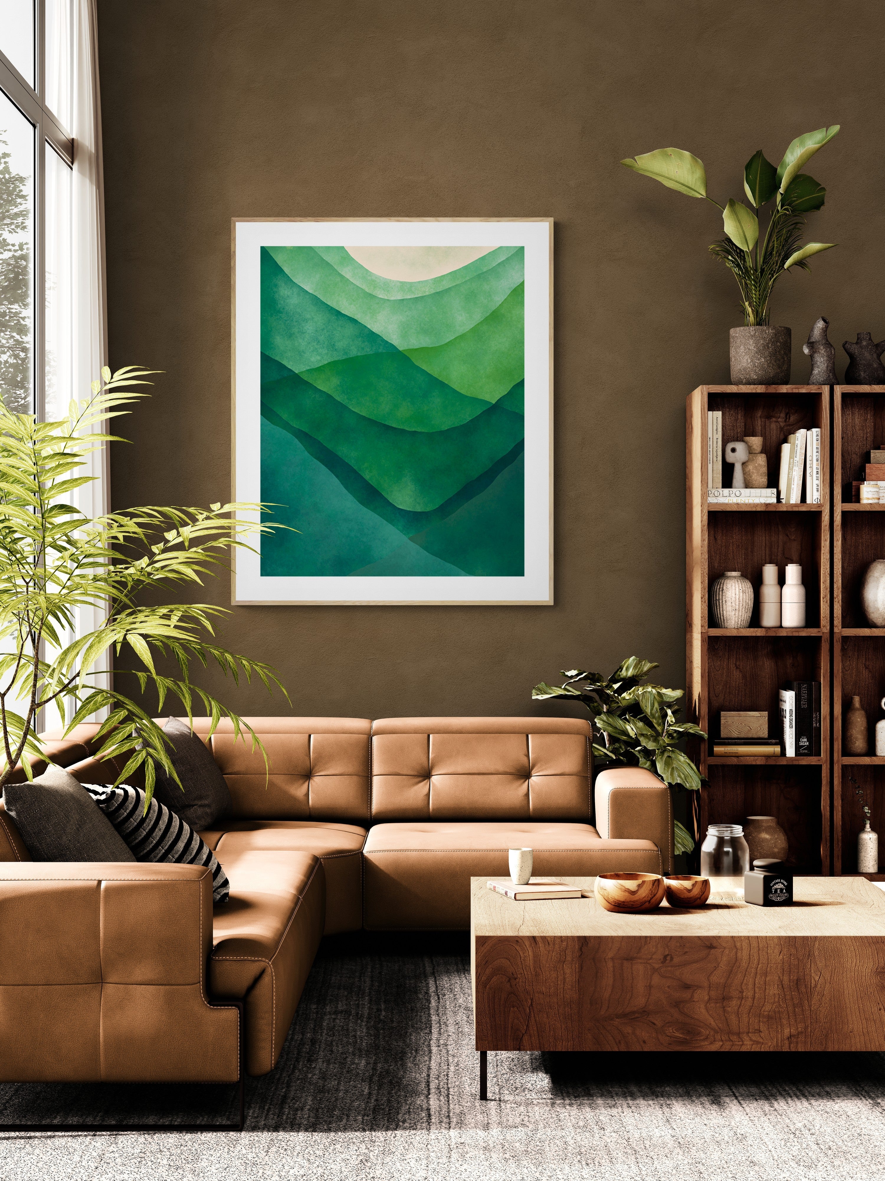 Abstract Fine Art Print - Watercolor Mountain #10