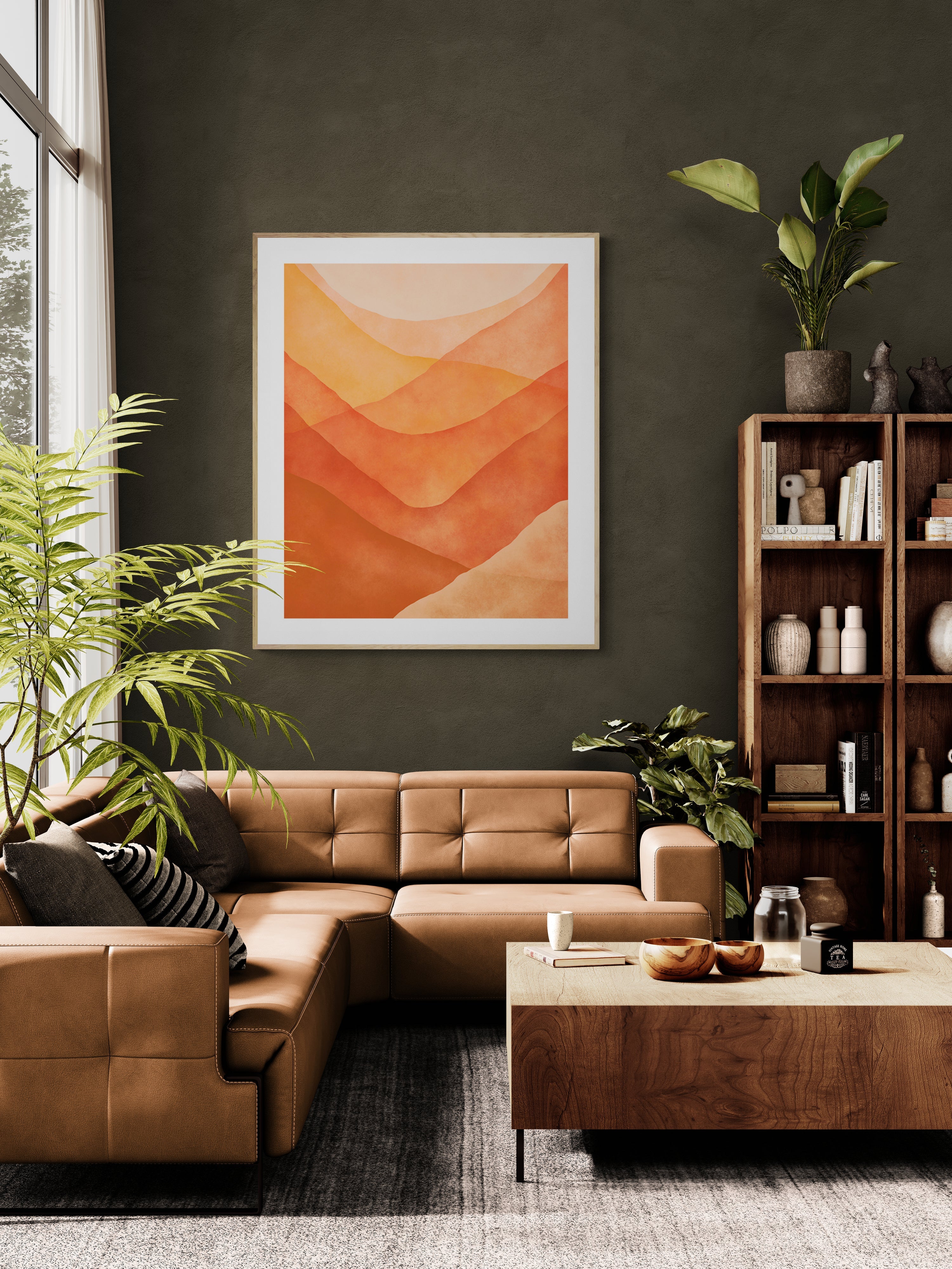 Abstract Fine Art Print - Watercolor Mountain #12