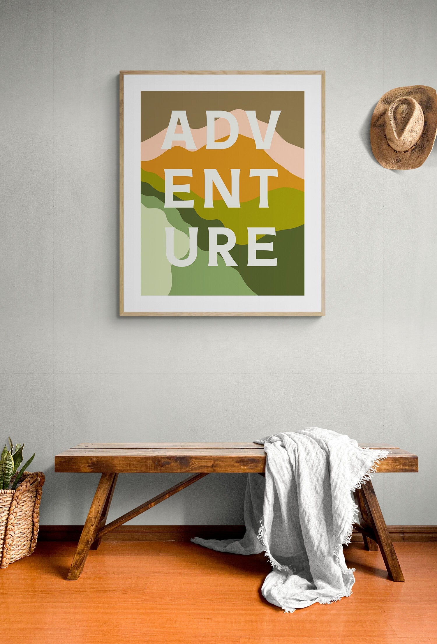Adventure (Green)- Typography Art Print