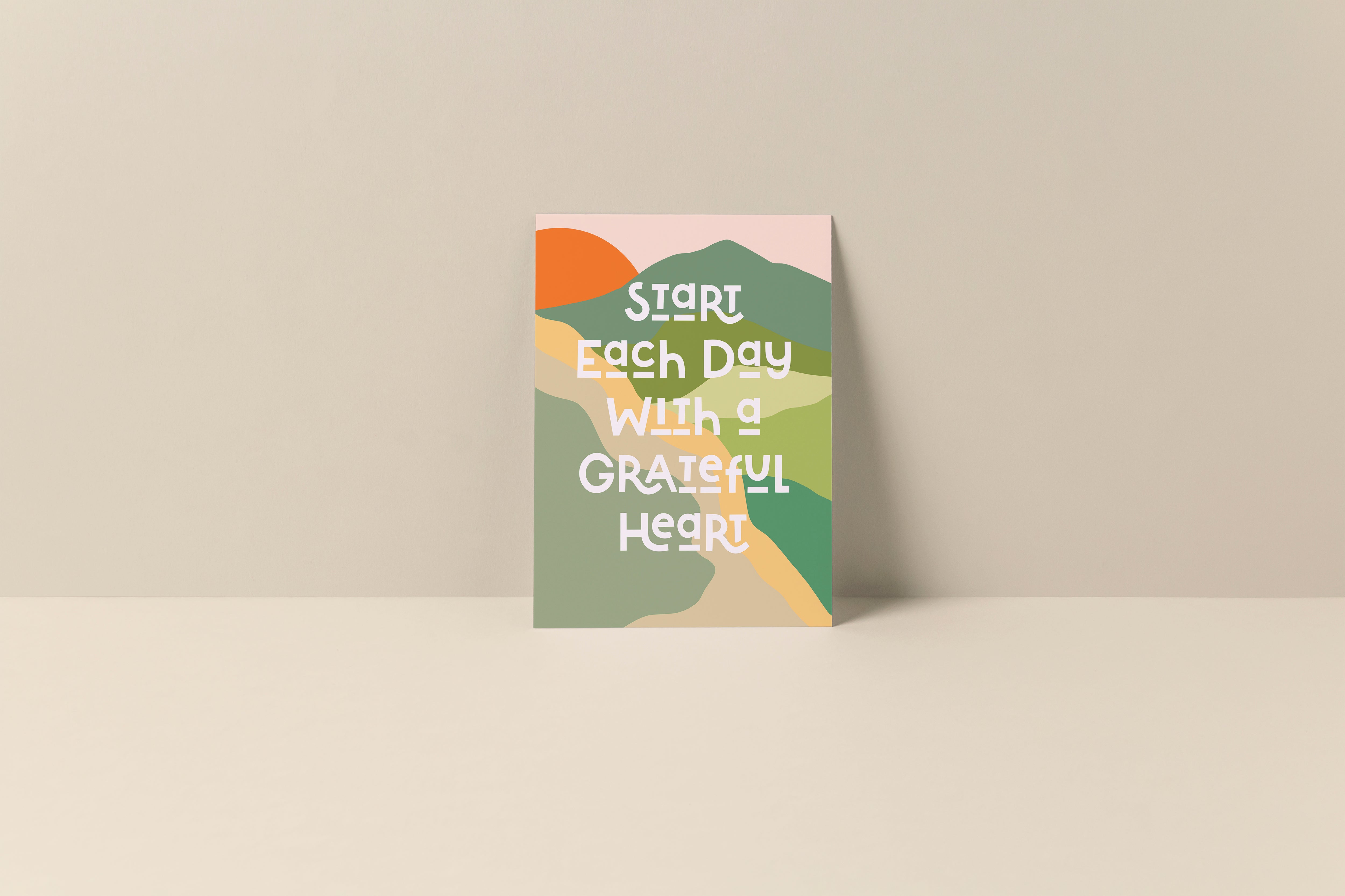 Grateful Heart - Blank Note Card