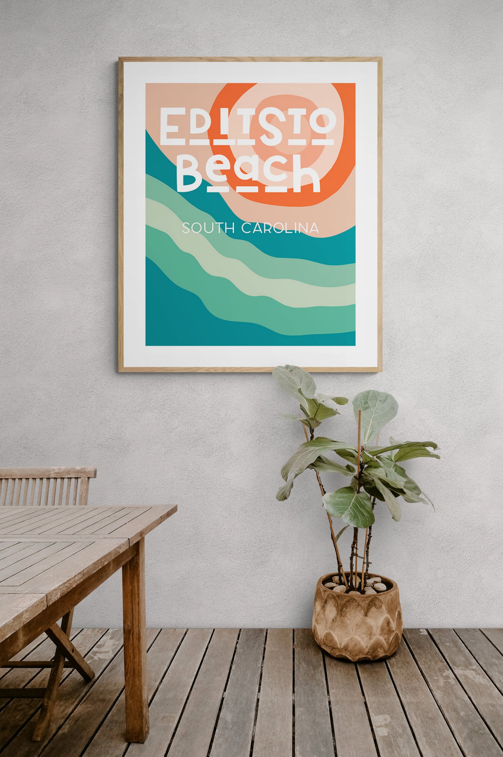 Destination: Edisto Beach, South Carolina - Modern Typography Art Print