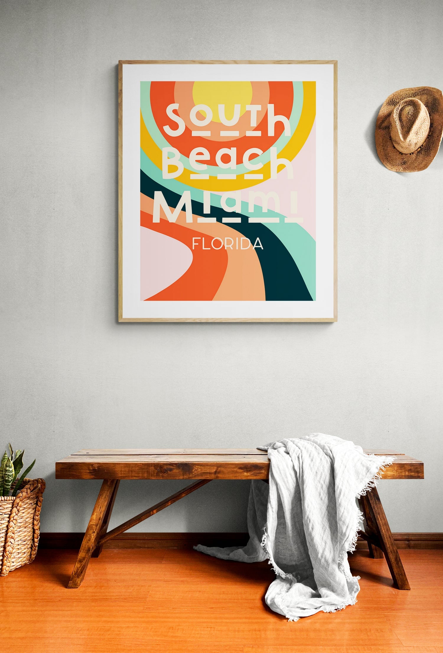 Destination: South Beach Miami - Modern Art Print