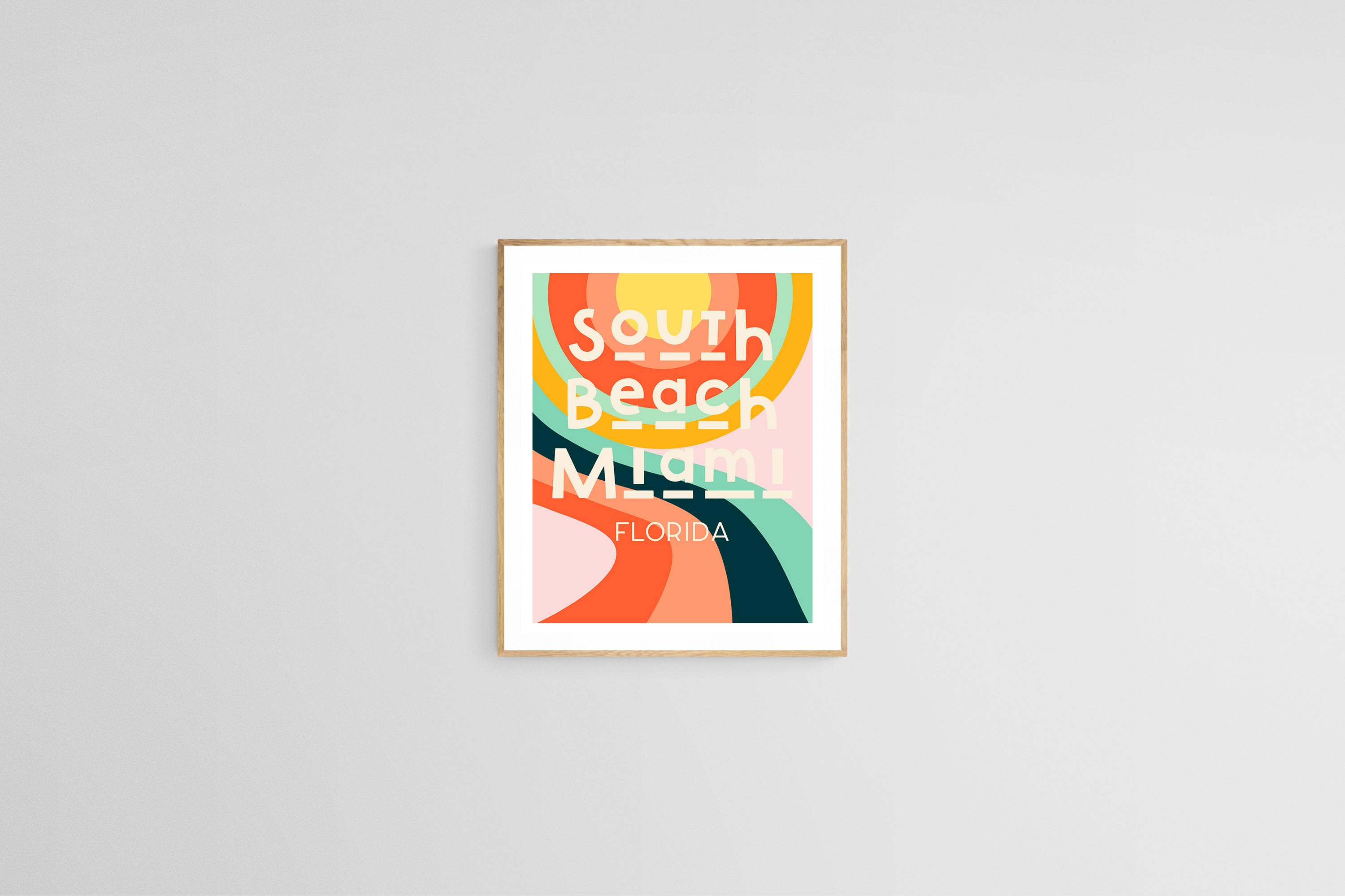 Destination: South Beach Miami - Modern Art Print