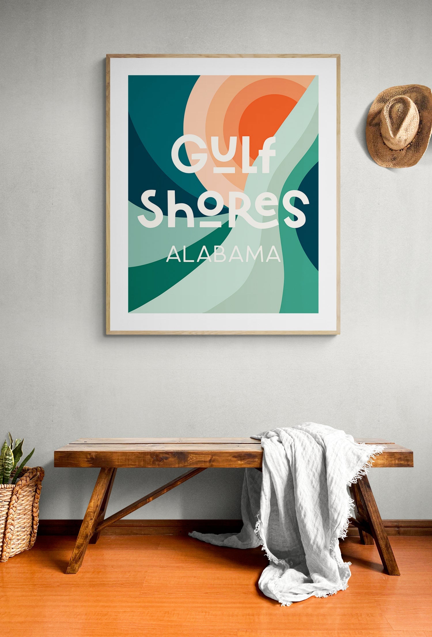 Destination: Gulf Shores, Alabama - Modern Typography Art Print