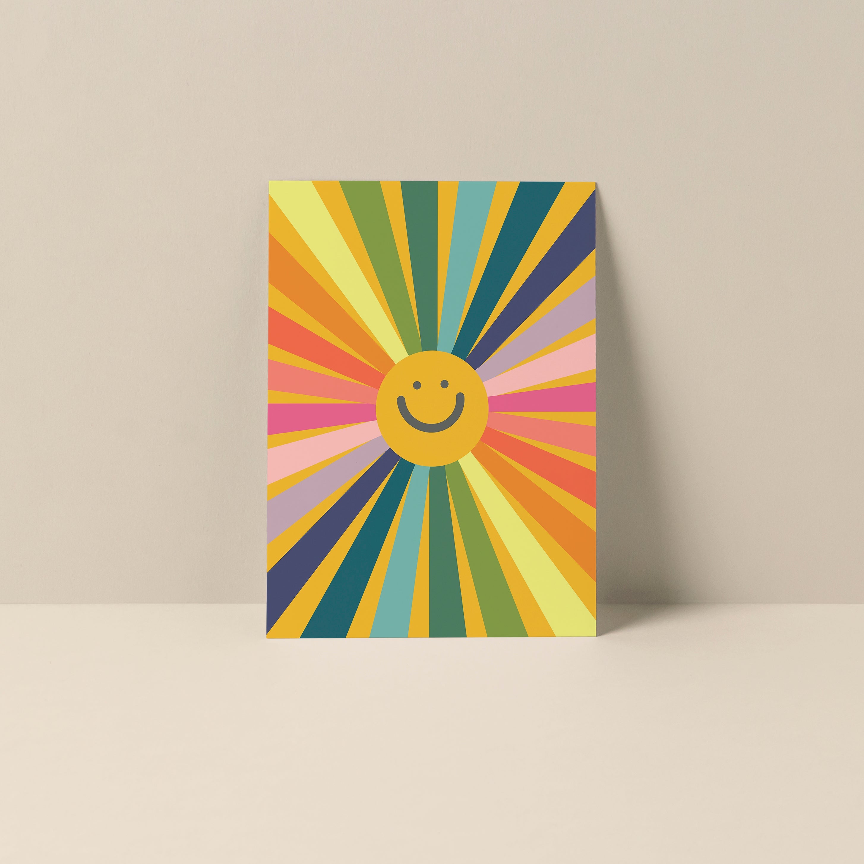 Smile - Blank Notecard featuring original artwork and typography by Alicia Bock