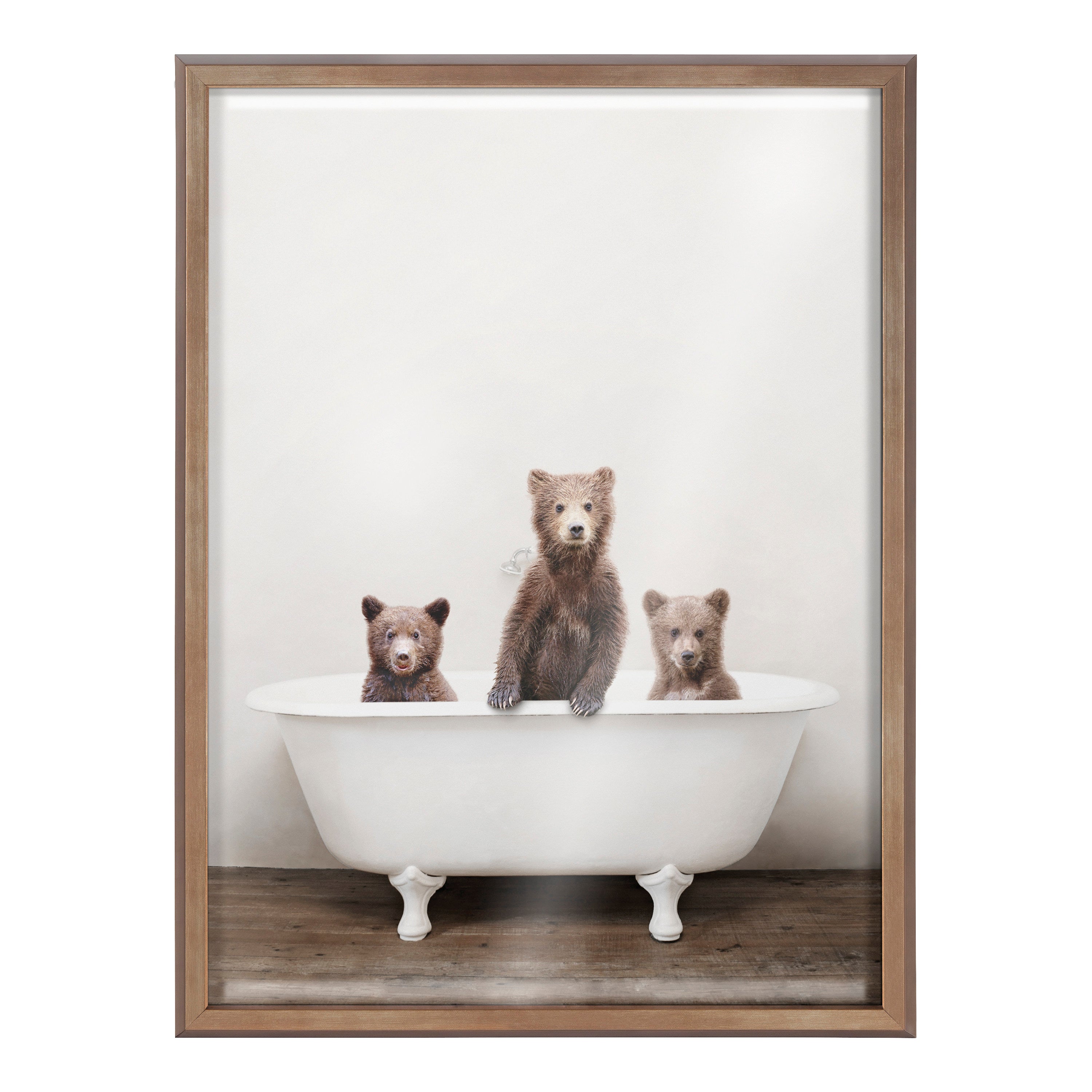 Blake Three Little Bears in Vintage Bathtub Framed Printed Glass by kateandlaurel - product image 14 for Resin Society